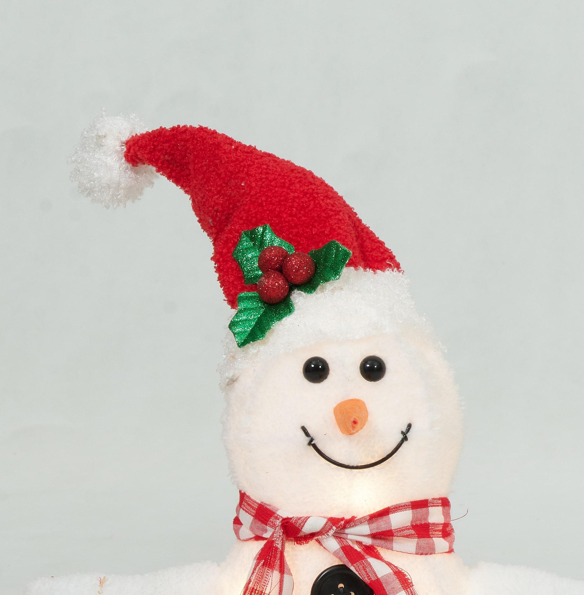 Everstar Set Of 3  Plush Snowman Family Sculpture, White