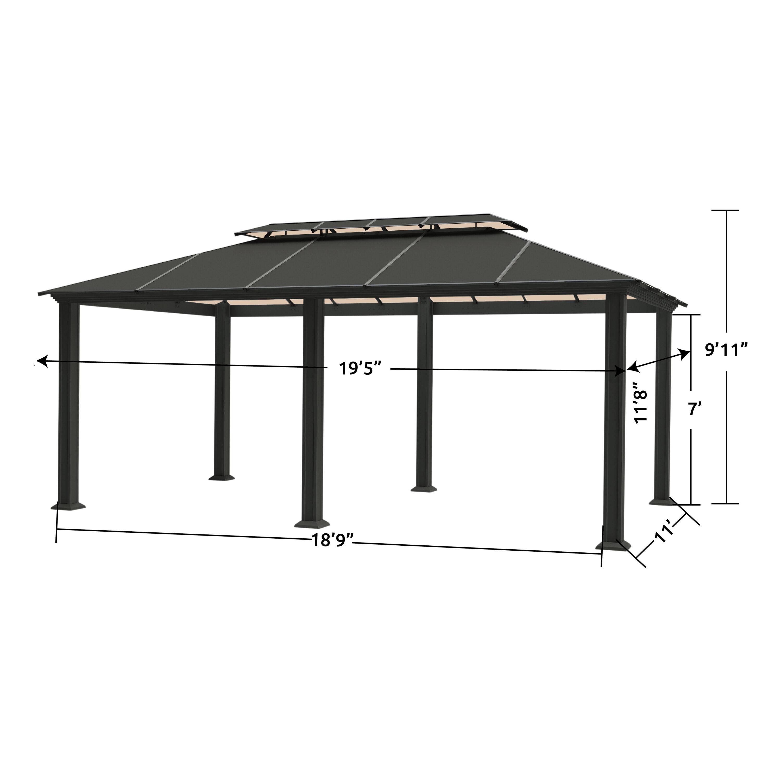 Paragon-Outdoor Santa Monica Aluminum Patio Gazebo
