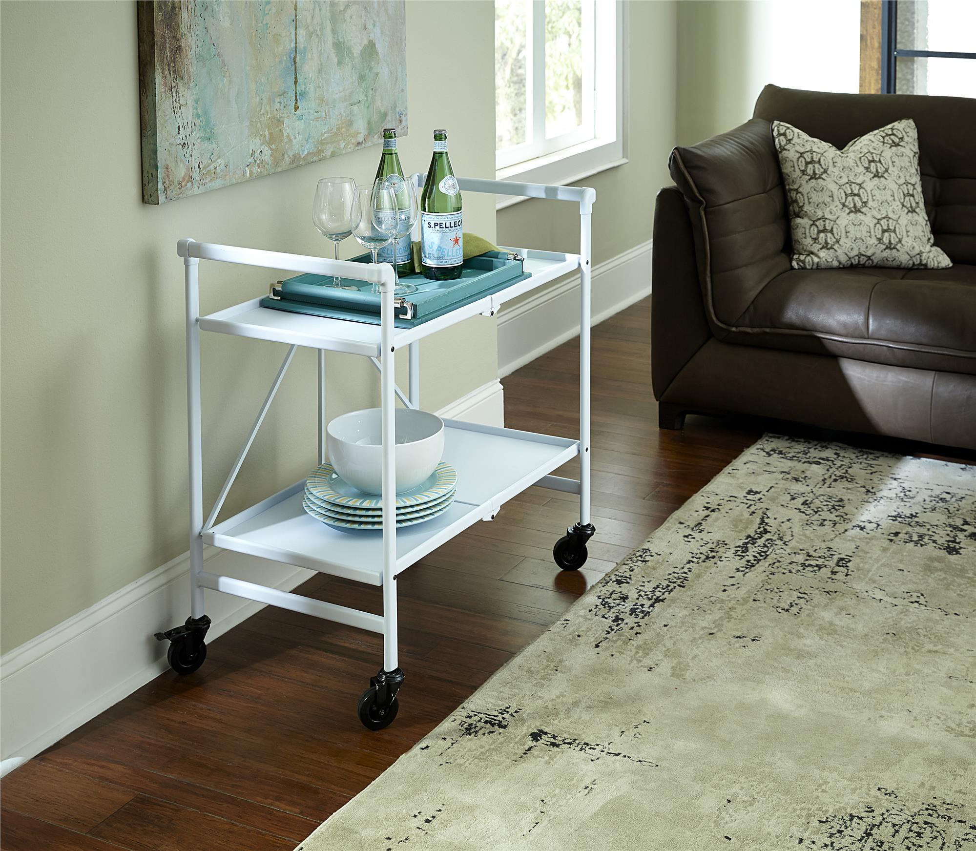 COSCO Indoor/Outdoor Folding Serving Cart with Wheels