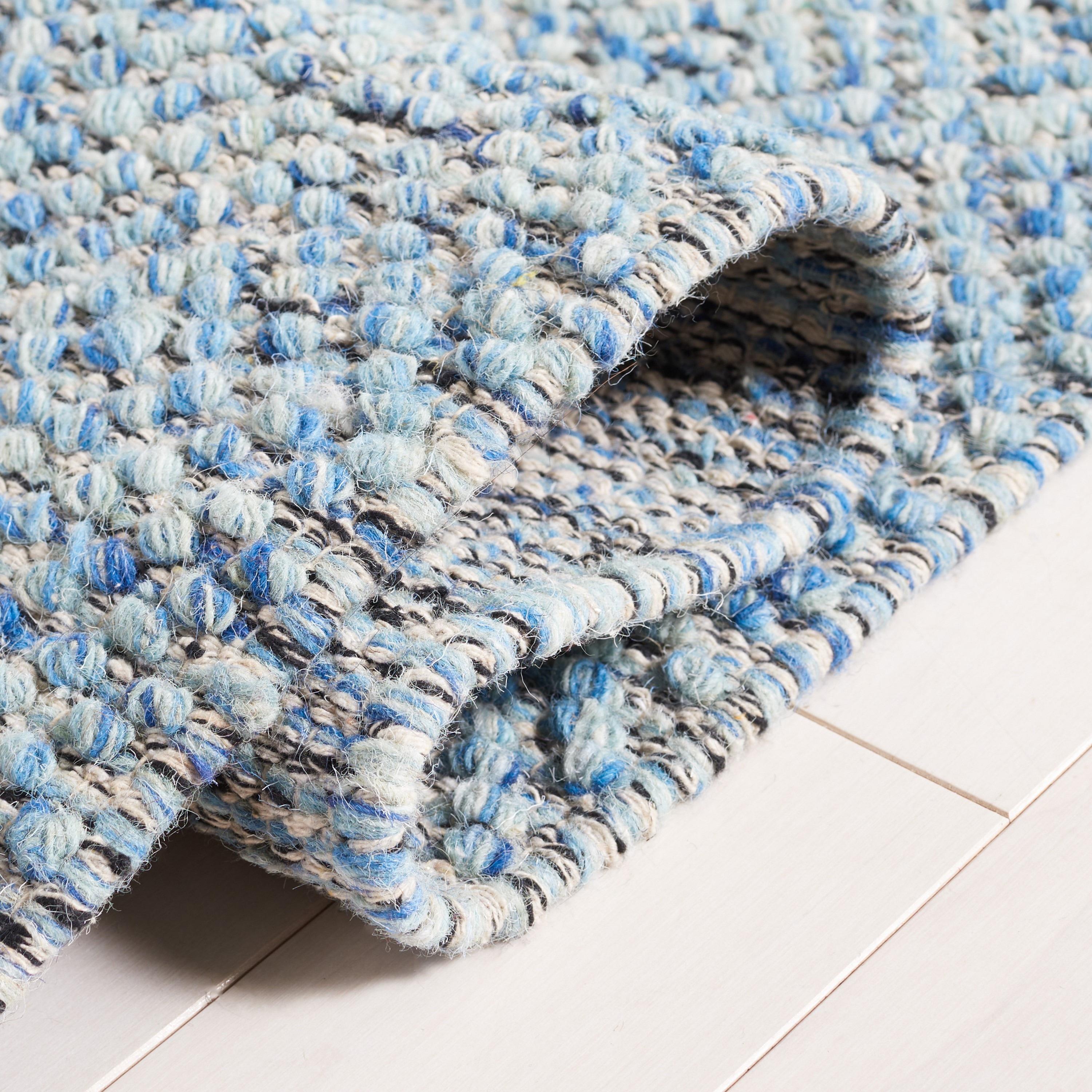 SAFAVIEH Natura Eanna Geometric Wool Area Rug, Blue, 9' x 12'