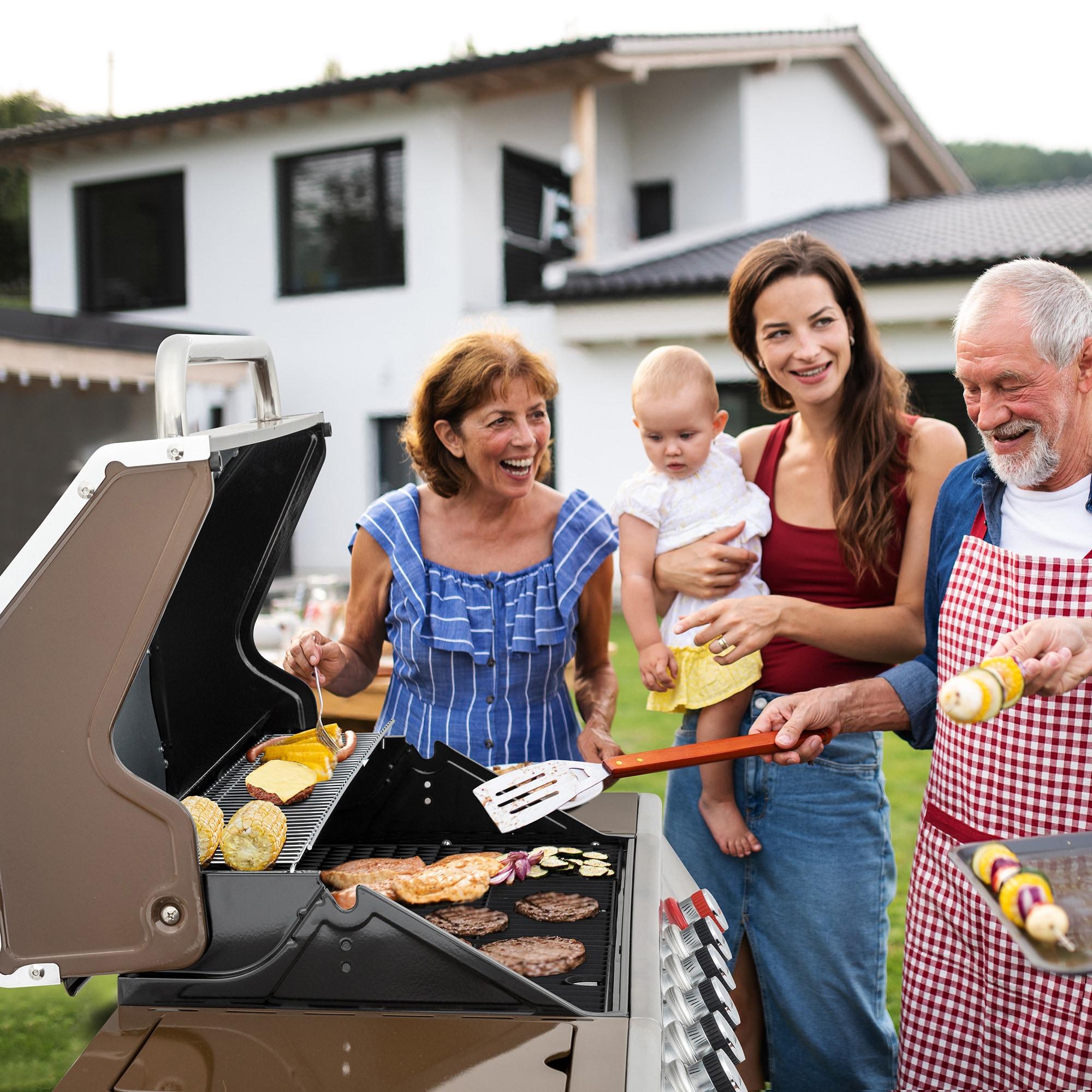 Royal Gourmet 6 - Burner Freestanding Liquid Propane 74000 BTU Gas Grill with Cabinet