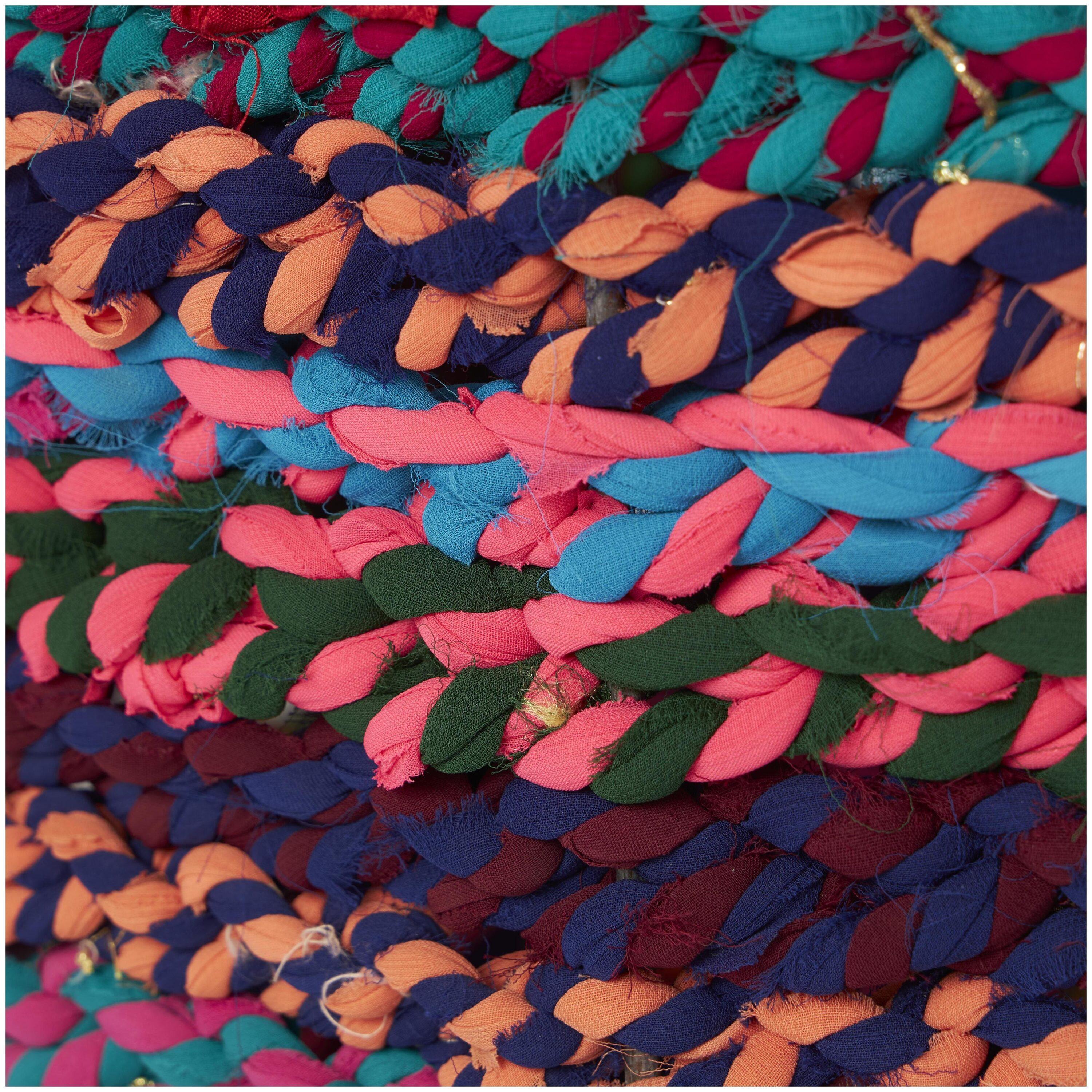 Cotton Handmade Storage Basket with Handles