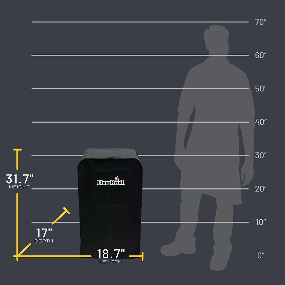 Black Heavy-Duty Polyester 30" Digital Electric Smoker Cover