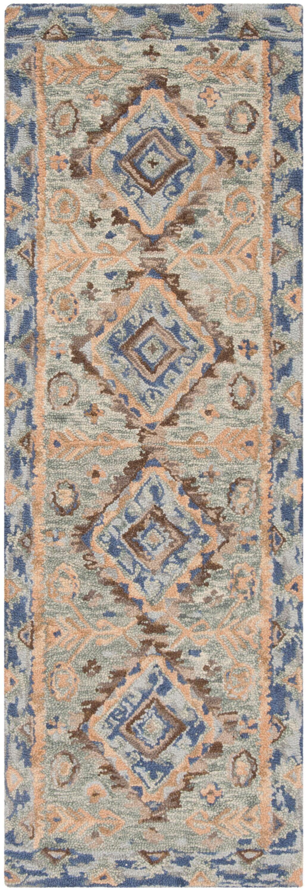 Aspen APN504 Hand Tufted Accent Rug - Blue/Beige - 2'3"x5' - Safavieh.