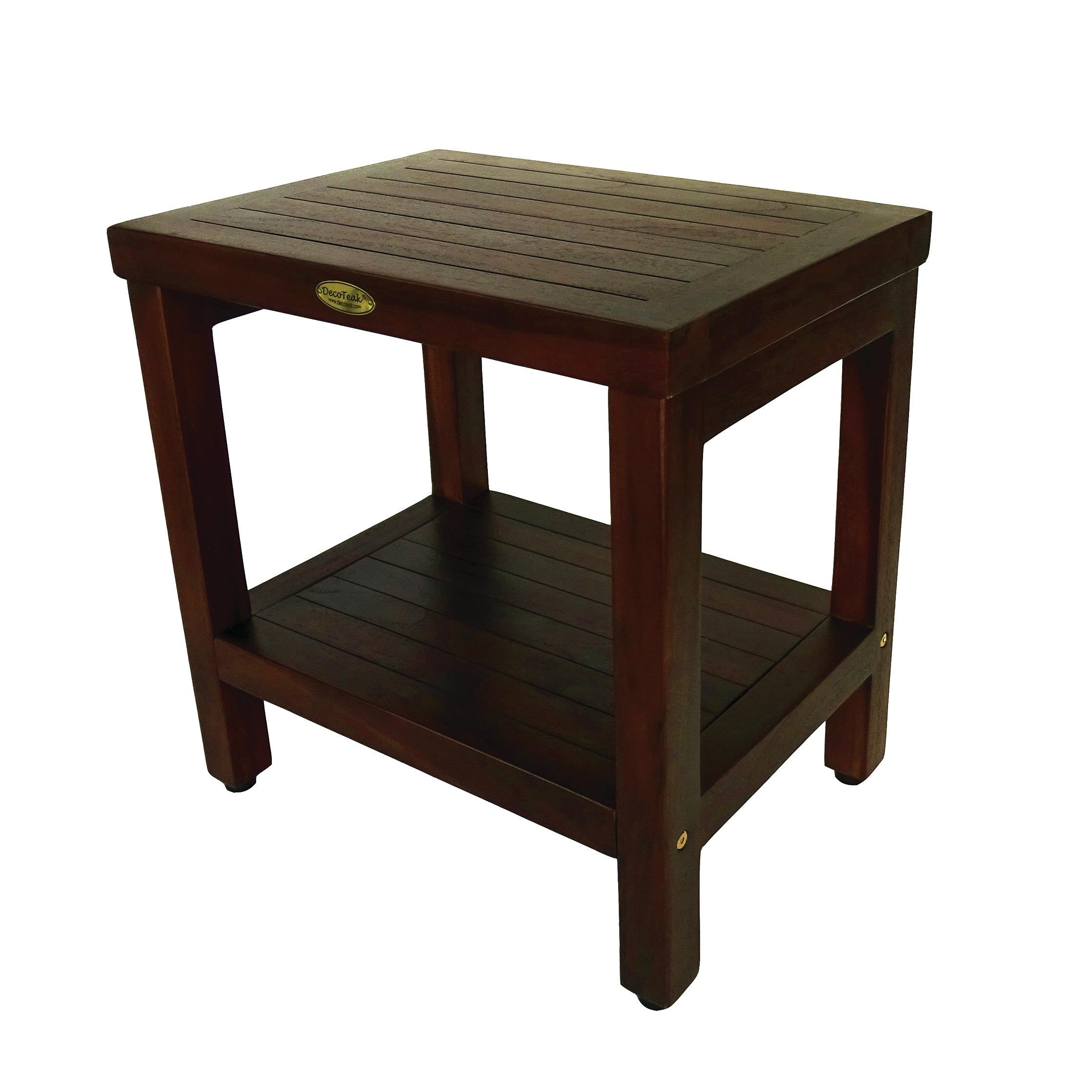 Decoteak Eleganto, Teak Shower Bench, Teak Wood Shower Bench, Teak Shower Bench, Teak Shower Stool