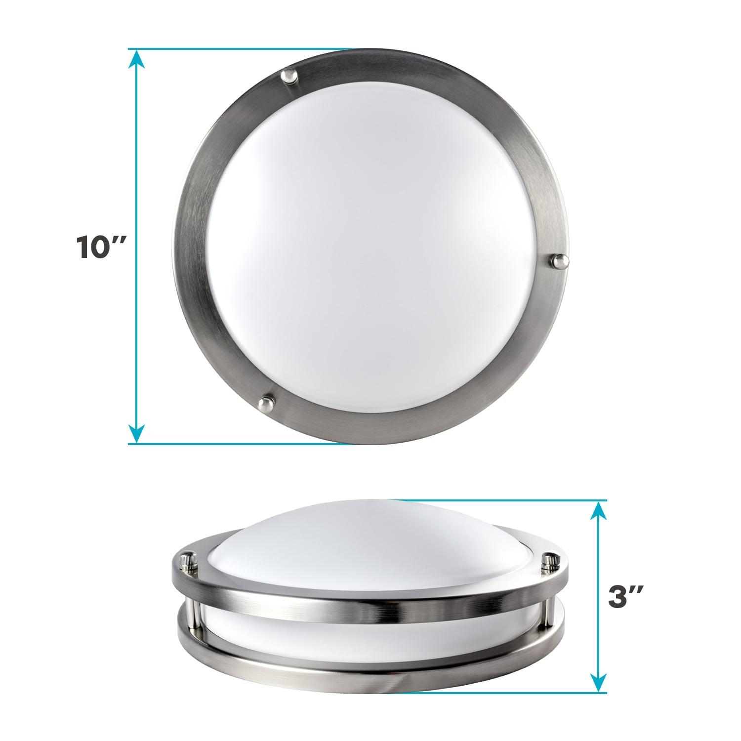 Luxrite 10 Inch Dimmable LED Flush Mount Ceiling Light, 14W, Variable Color Temperature, 1050 Lumens