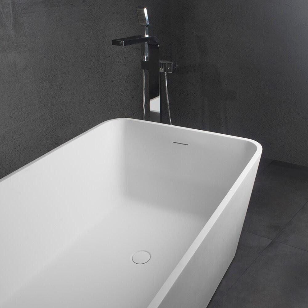 59'' x 30'' Freestanding Soaking Solid Surface Bathtub