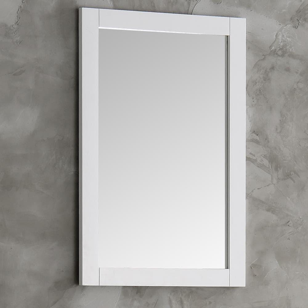 Hartford 20" Traditional Rectangular Wood Framed Bathroom Vanity Mirror