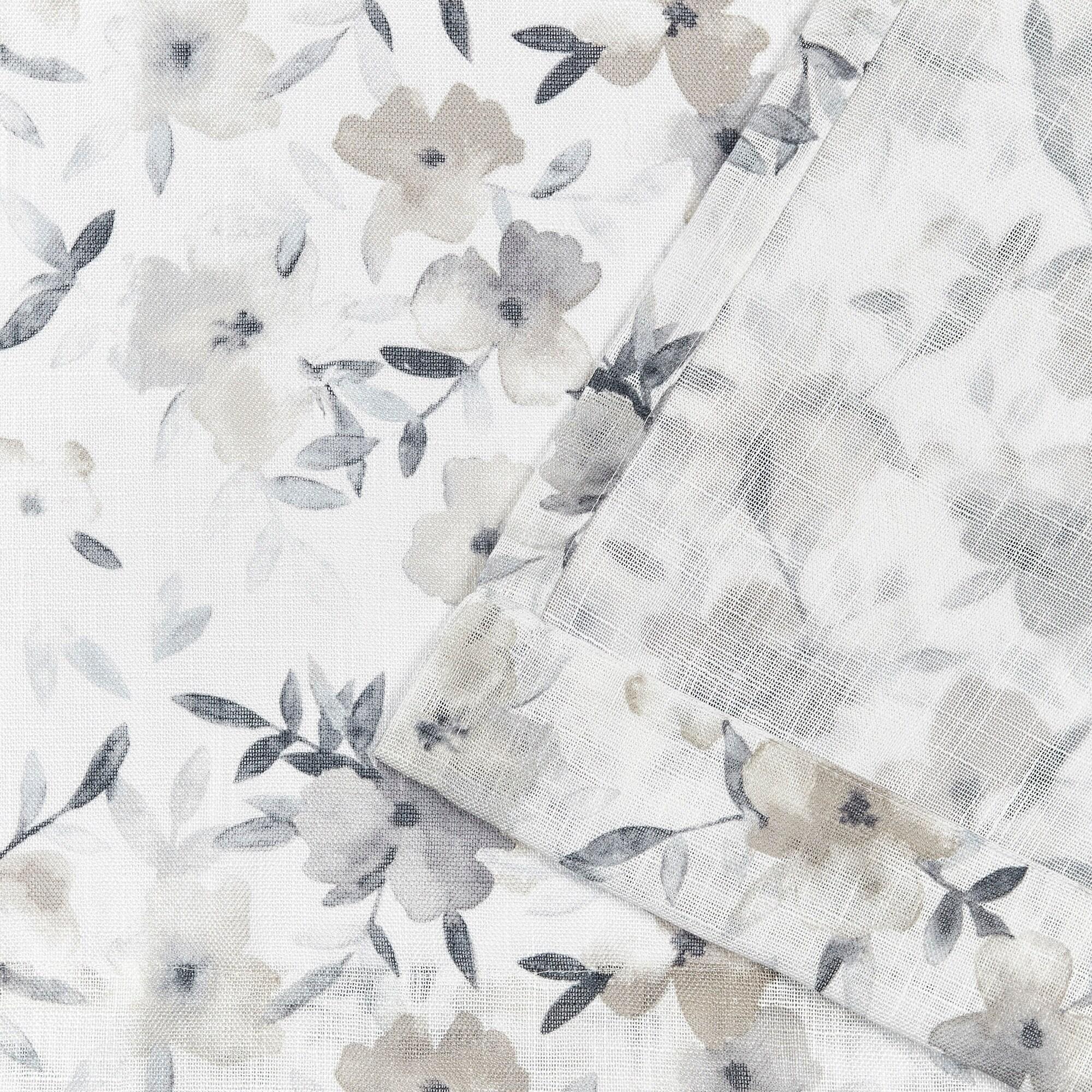 Nicole Miller Nicole Miller New York Hattie Light Filtering, Semi Sheer Rod Pocket Curtain Panels (Set of 2)