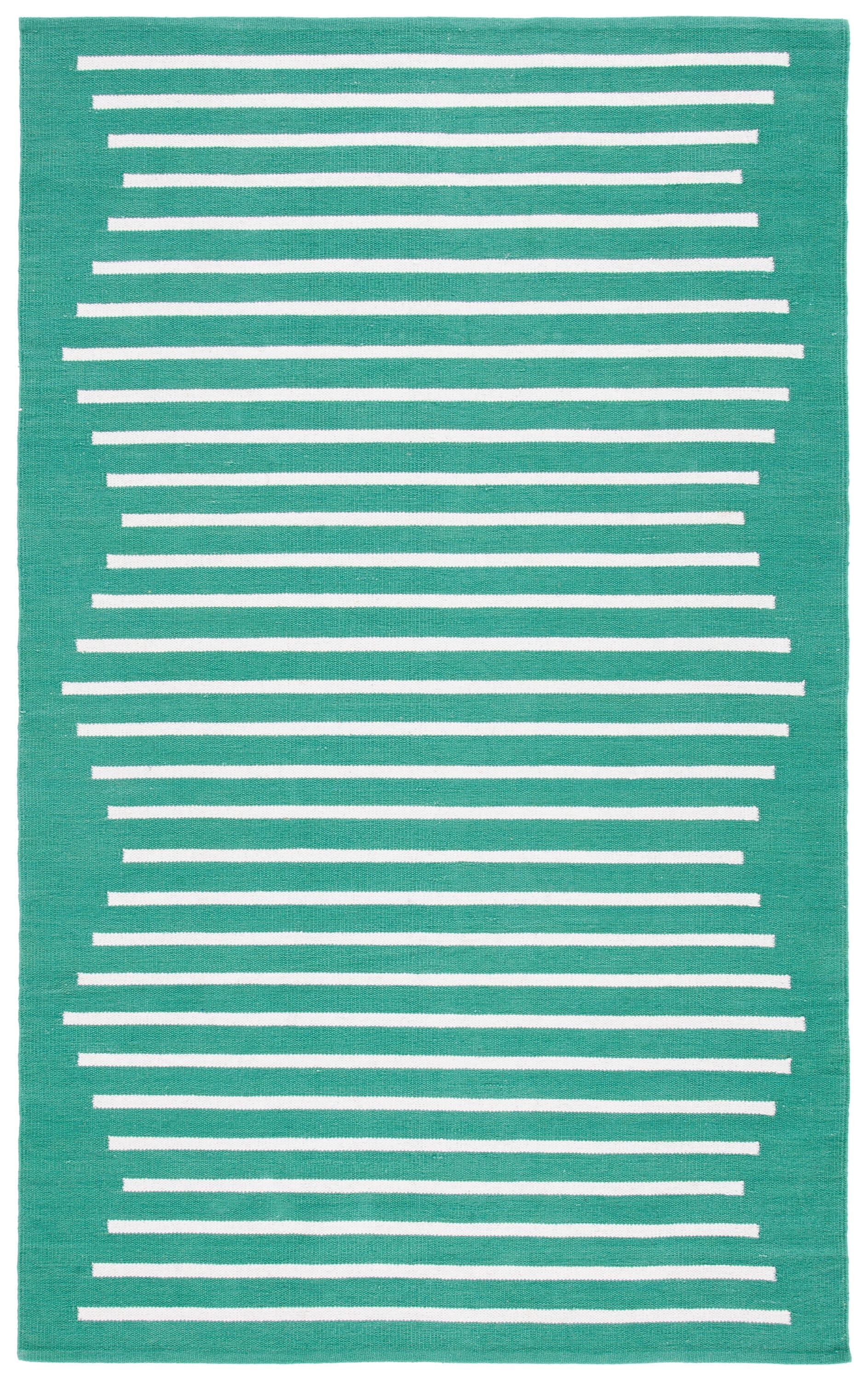 Montauk MTK313 Hand Woven Indoor Accent Rug - Dark Green/Ivory - 4'x6' - Safavieh