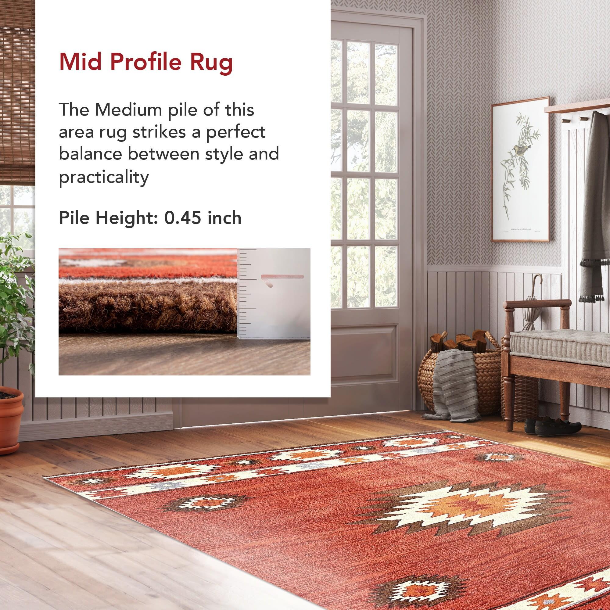 2'x3' Hand Tufted Shyla Accent Rug Orange - nuLOOM: Wool, Geometric, Bohemian, Medium Pile, Indoor Use