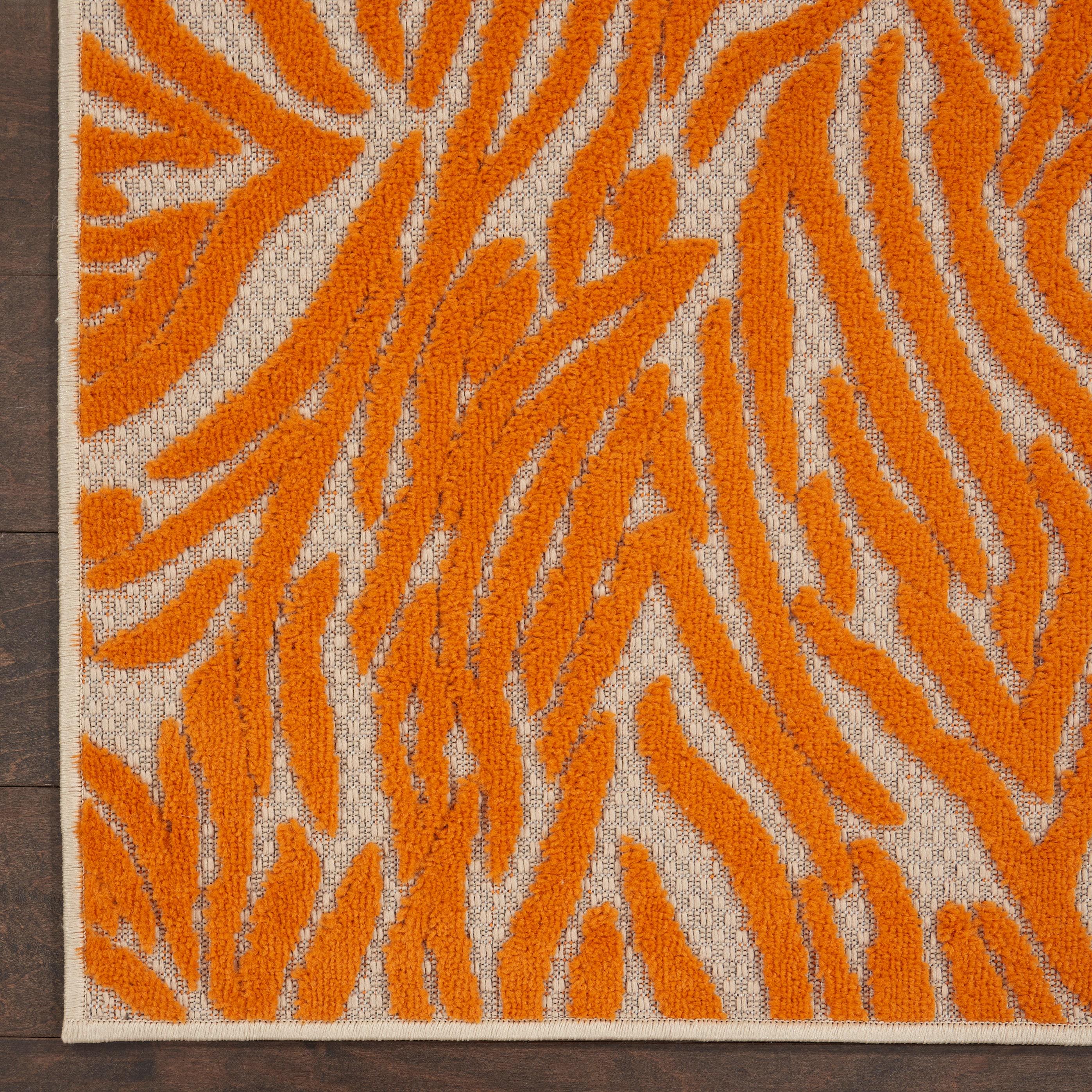 Nourison Aloha Vibrant Zebra Indoor/Outdoor Area Rug Orange 2'8" x 4'
