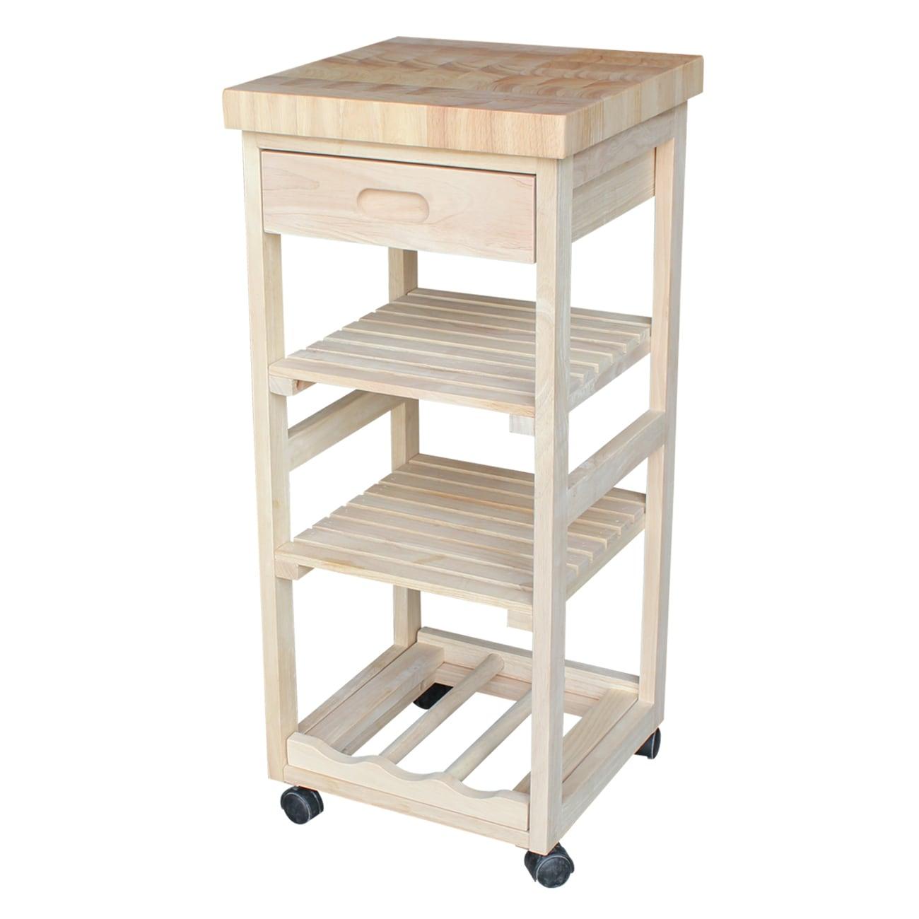 Ashley Kitchen Trolley - Unfinished - International Concepts