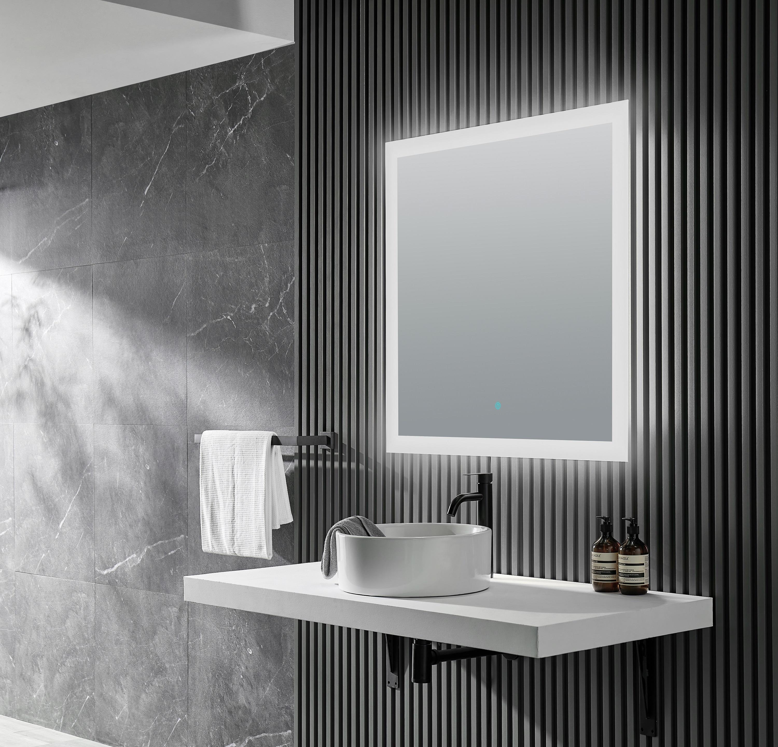 ANZZI Volta Frameless LED Bathroom Mirror in Silver | 36 in. H x 36 in. W