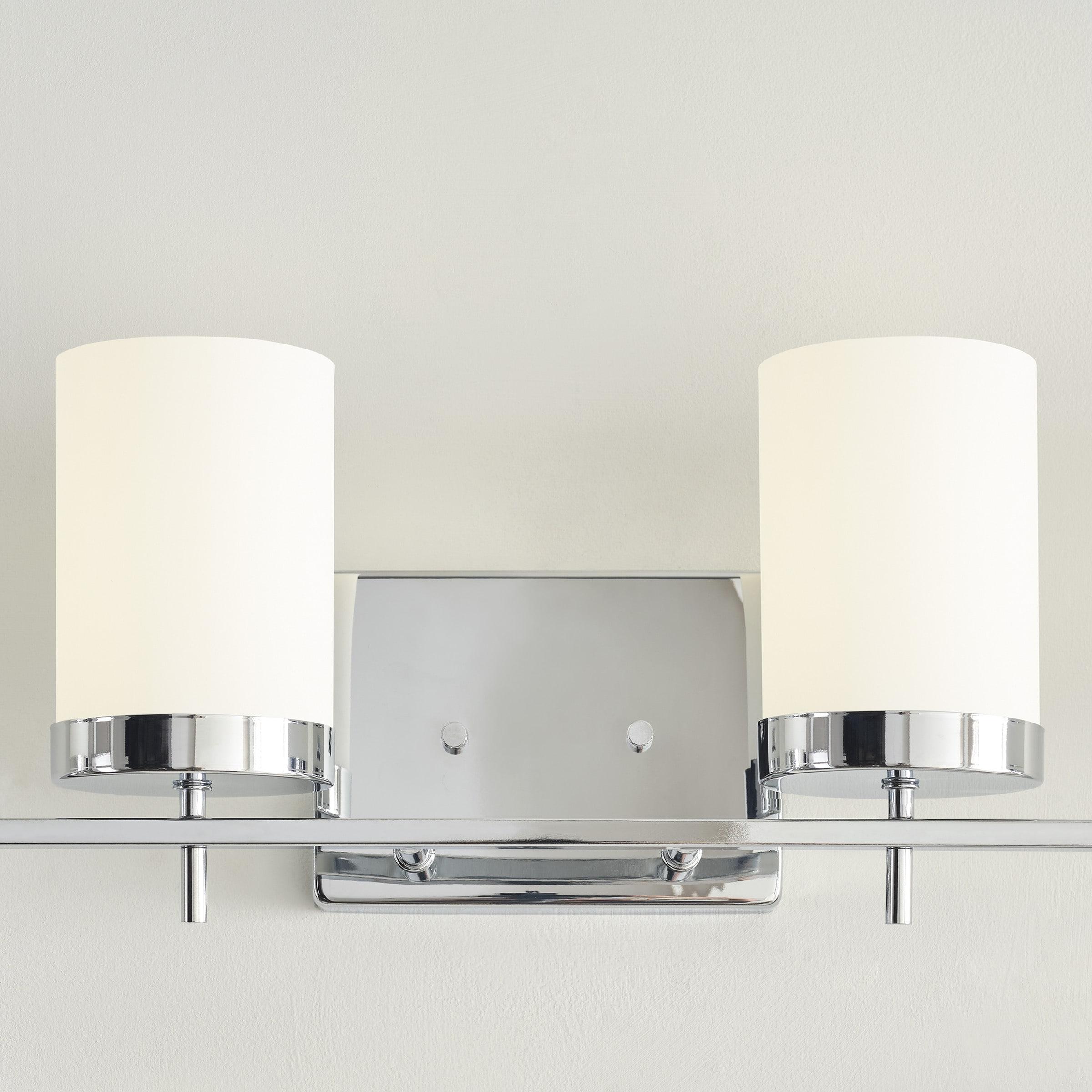 Chrome 4-Light Dimmable Cylinder Bathroom Vanity Light