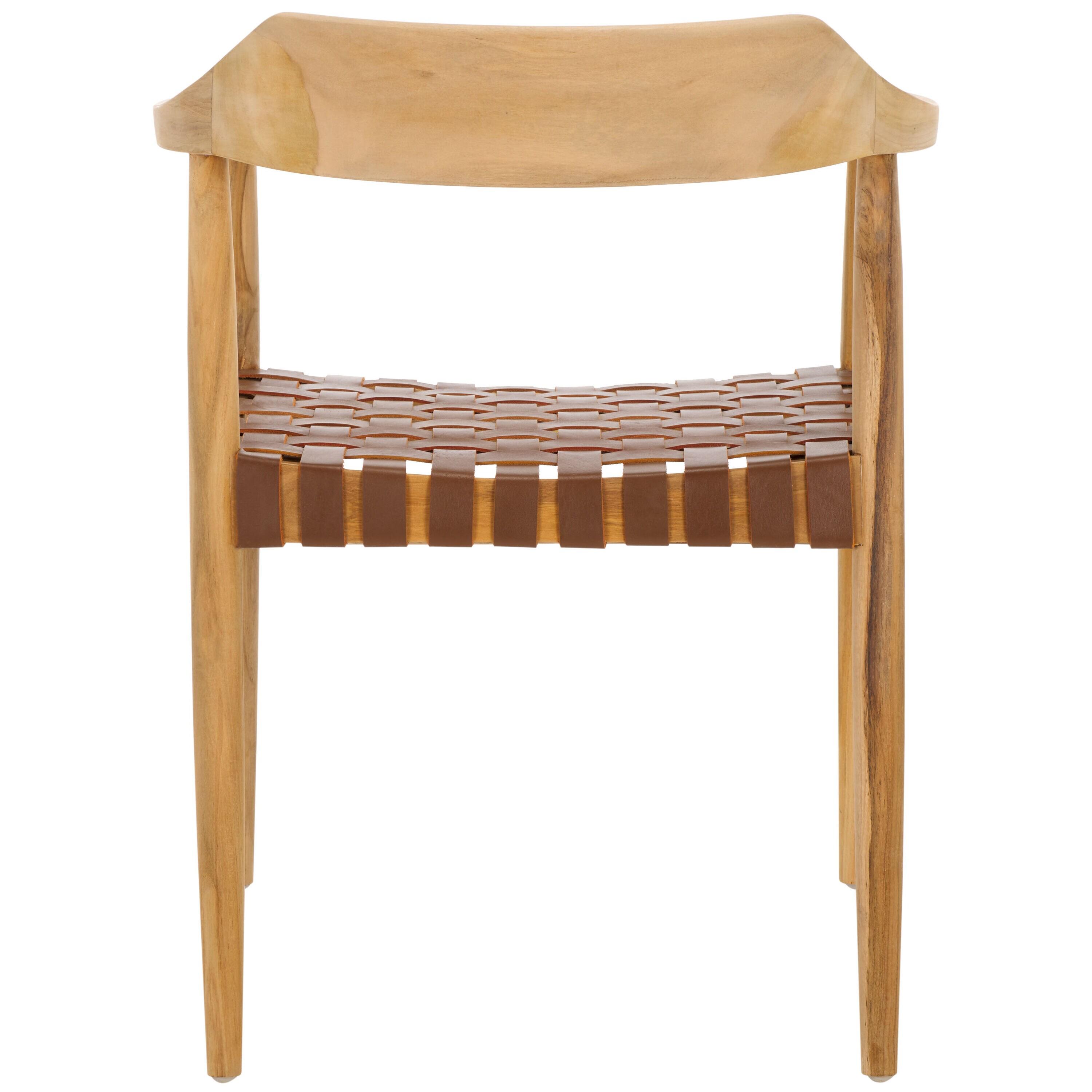 Amycus Accent Chair - ACH1202 - Light Honey/Natural Teak - Safavieh