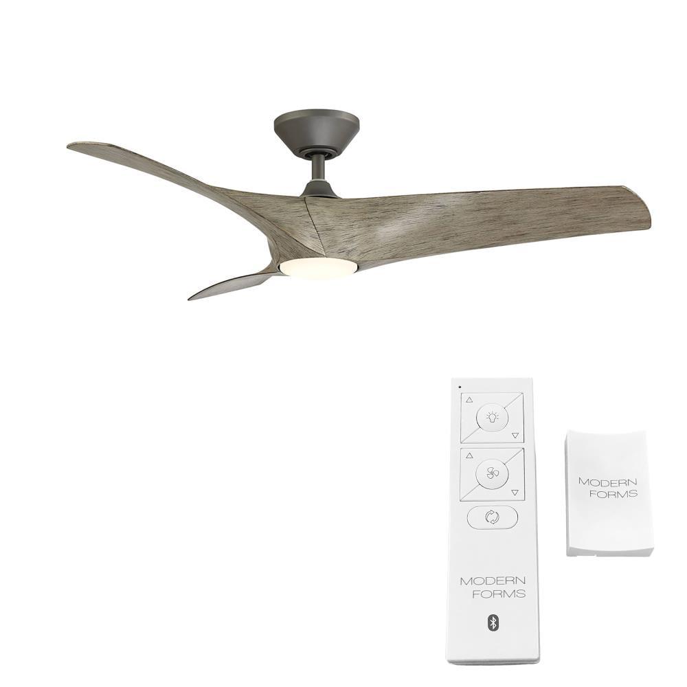Modern Forms Zephyr 3 - Blade Outdoor/Indoor Smart Ceiling Fan with 2700K-3000K-4000K-5000K Selectable LED Light Kit and Remote Control Included