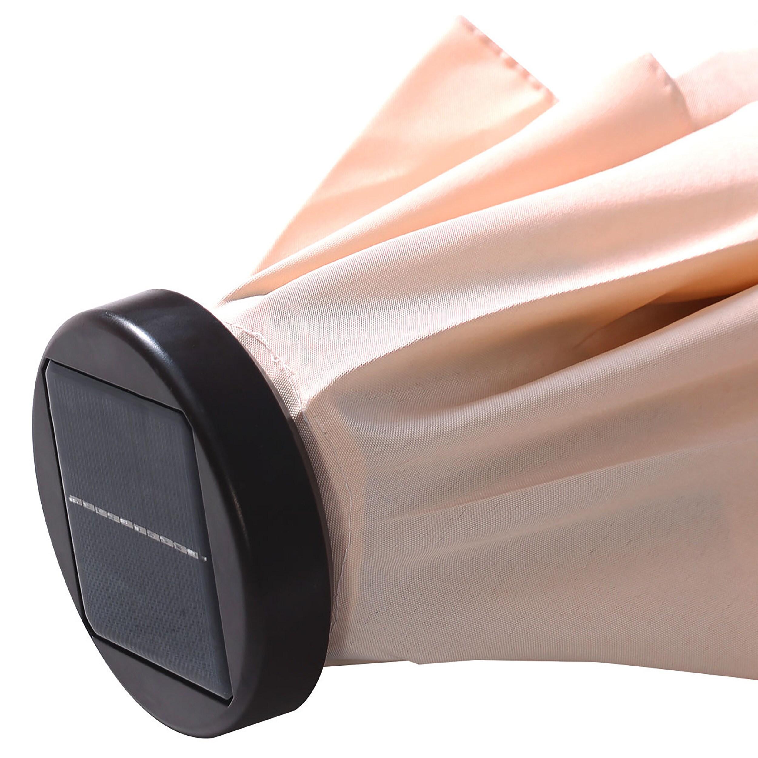 Latitude Run® 9 Feet Patio LED Solar Umbrella With Crank