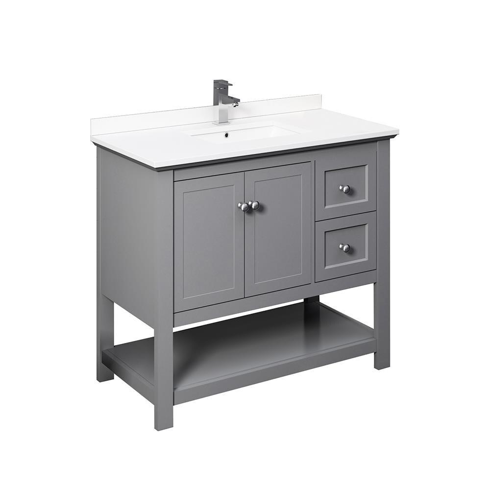 Fresca Manchester 42" Freestanding Single Sink Bathroom Vanity with Integrated Sink (Faucet Not Included)