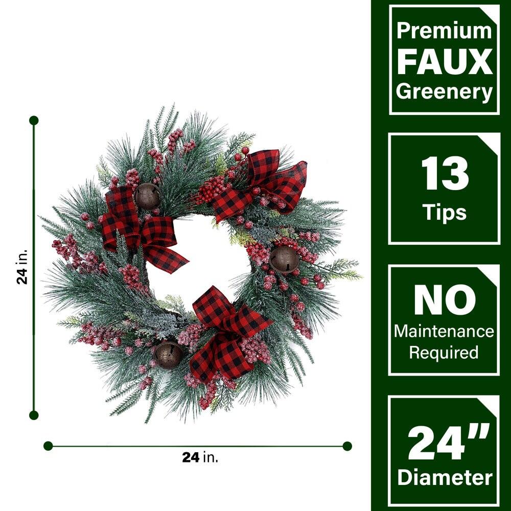 Christmas Wreath Handcrafted Faux 20'' Wreath