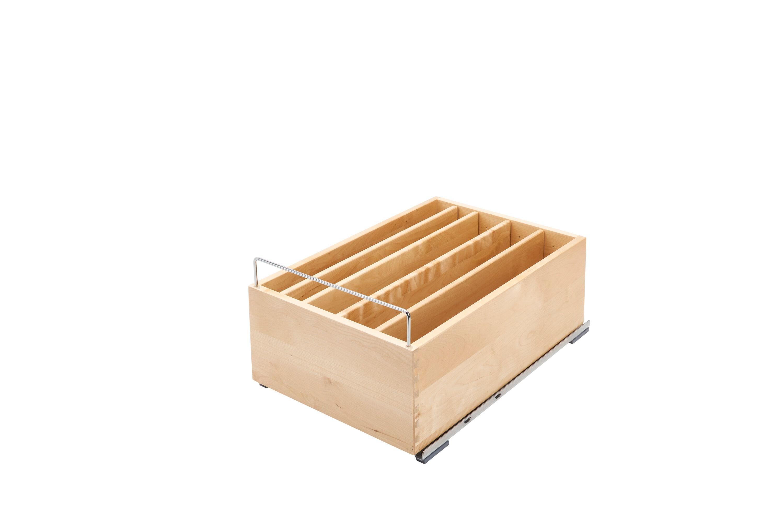 Rev-A-Shelf Wood Base Cabinet Pullout Casserole Dish W/ Soft-Close