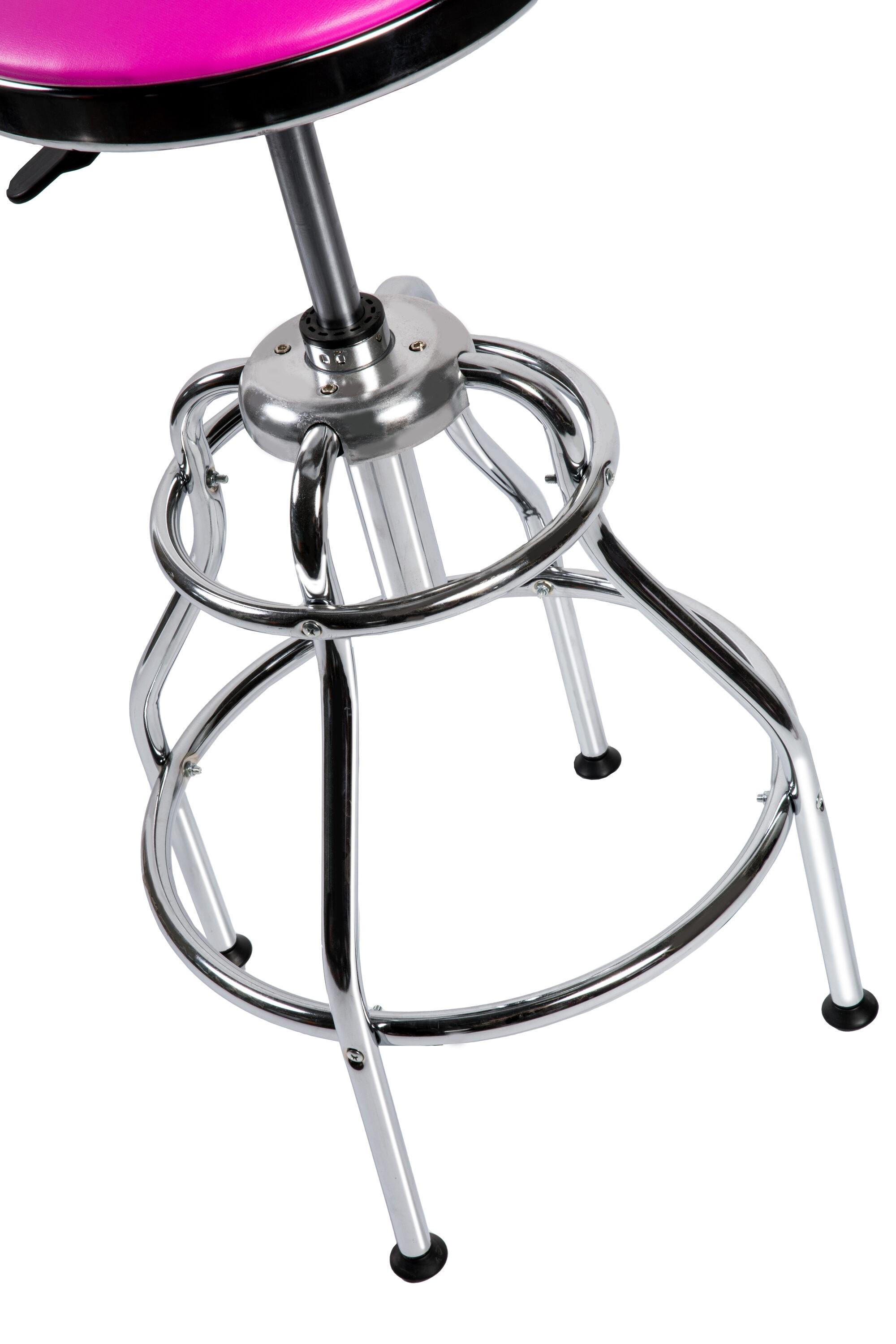 The Original Pink Box Swivel Upholstered Adjustable Height Counter Stool with Metal Frame