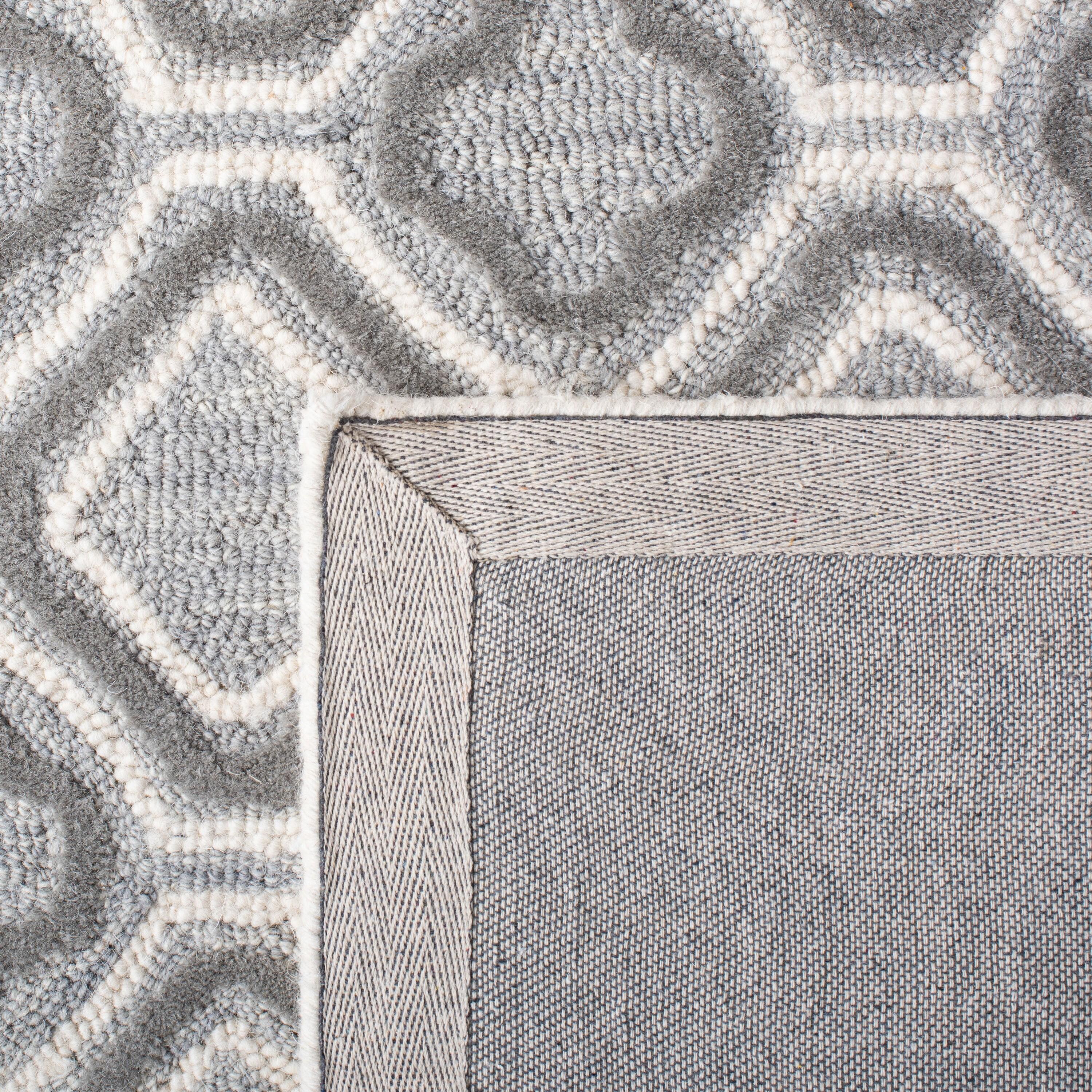 Metro MET701 Hand Tufted Area Rug - Ivory/Grey - 6'x6' - Safavieh.