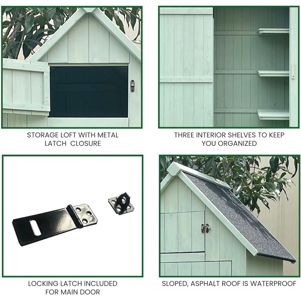 Hanover 2 ft. 5 in. W x 2 ft D Solid Wood Storage Shed