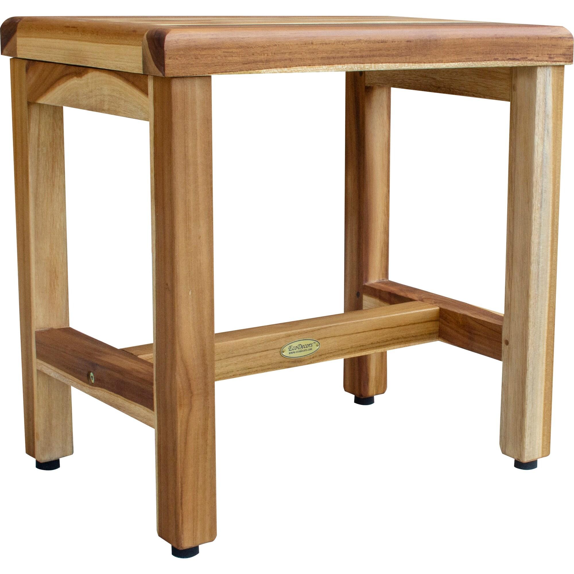 Earthy Teak Classic 18'' W Teak Shower Bench