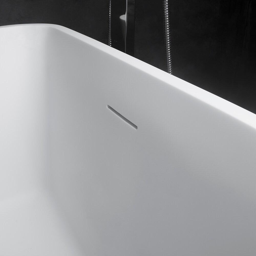 59'' x 30'' Freestanding Soaking Solid Surface Bathtub