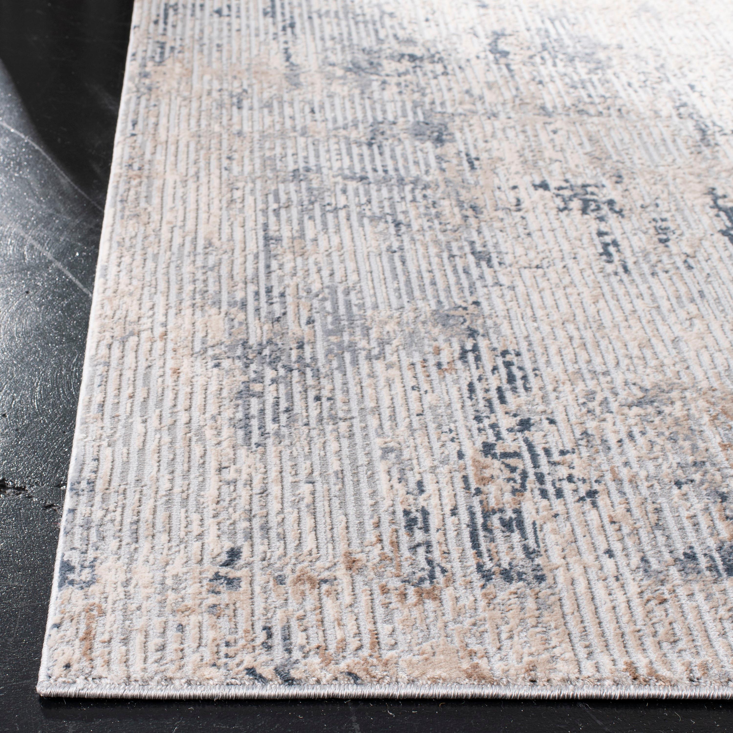 Invista INV437 Power Loomed Area Rug - Cream/Charcoal - 8'x10' - Safavieh.