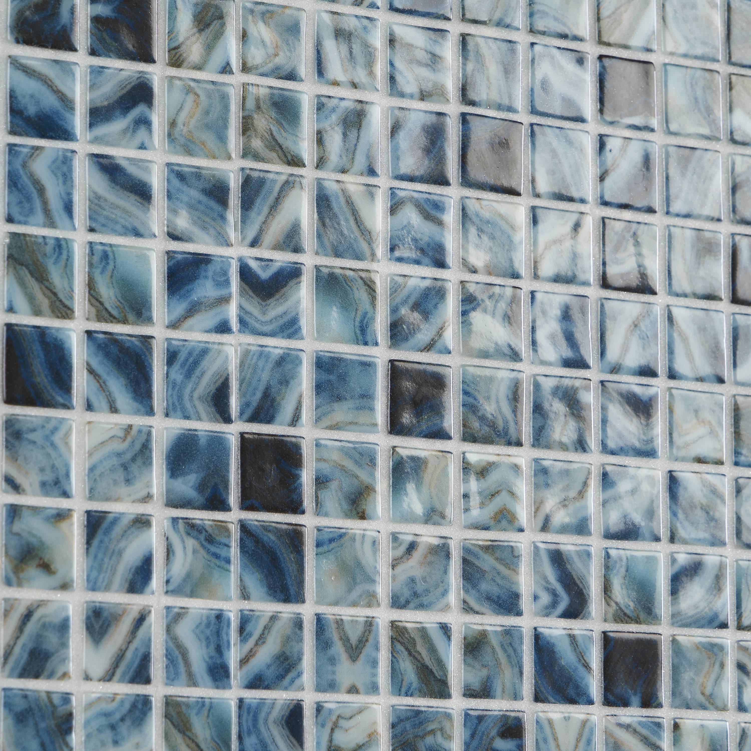 Rapids 1" x 1" Glass Grid Mosaic Wall & Floor Tile