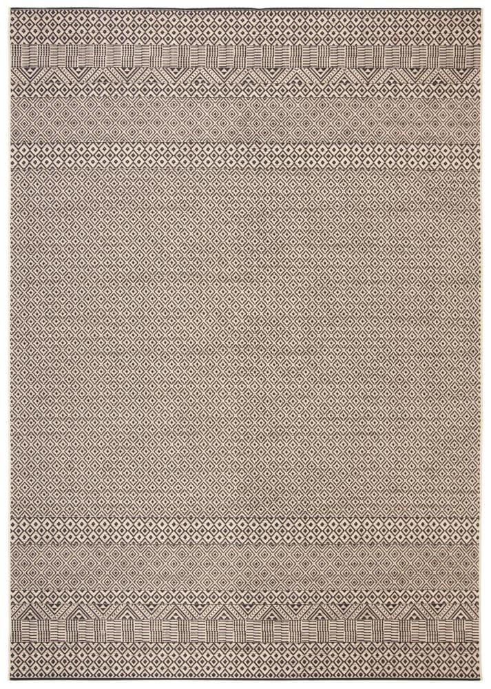 SAFAVIEH Courtyard Naomi Aztec Indoor/Outdoor Area Rug, 9' x 12', Beige/Black