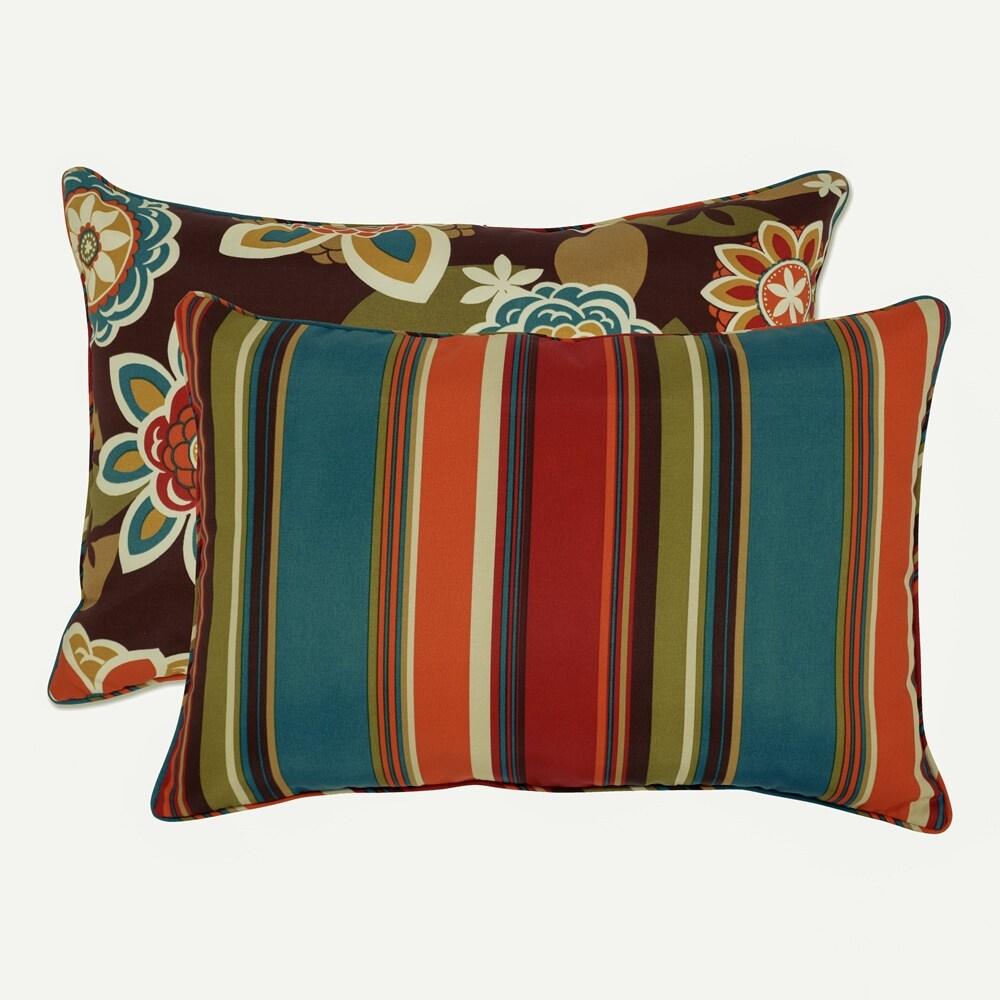 Indoor/Outdoor Reversible Throw Pillow (Set of 2)