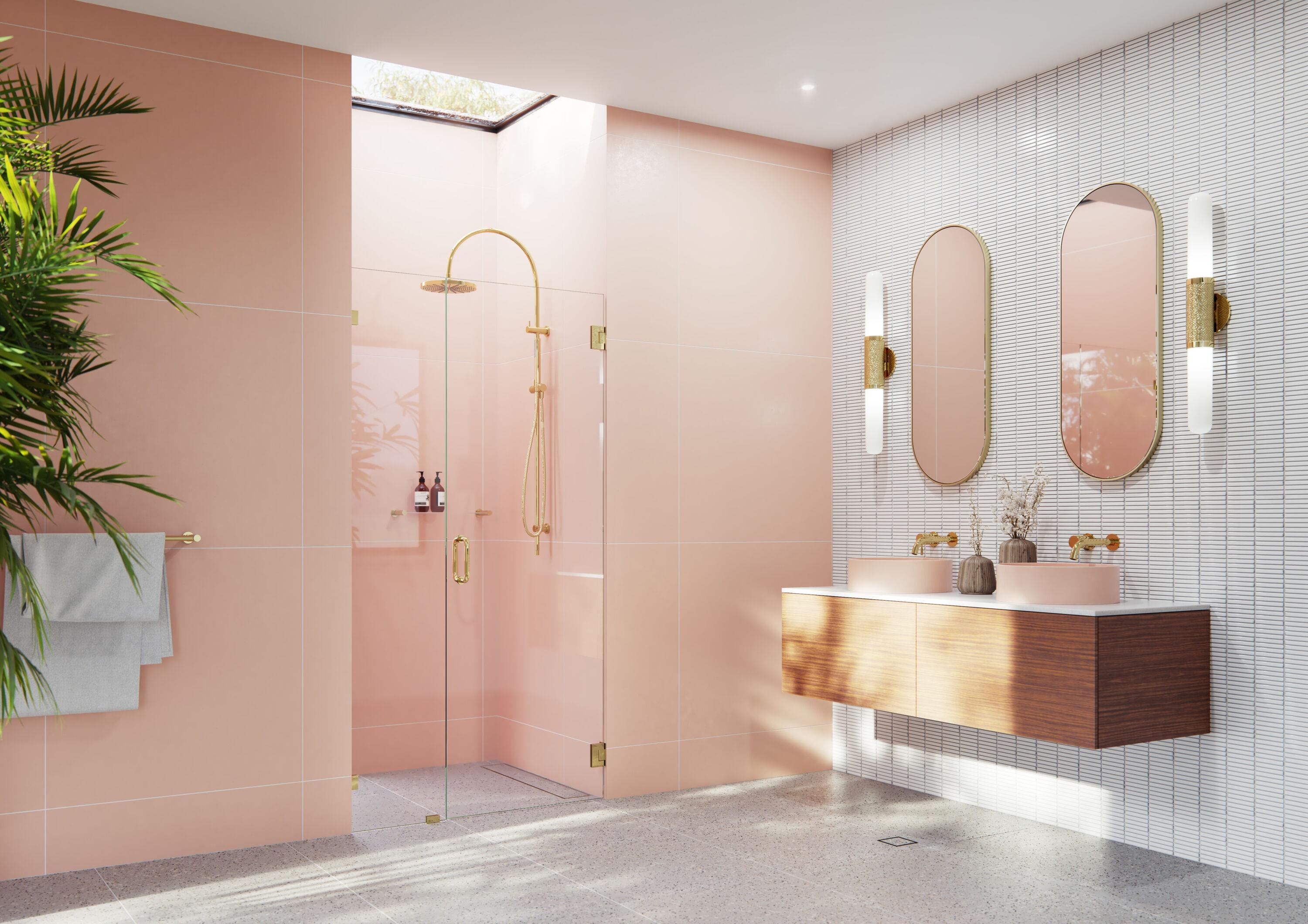 Illume 44 in. x 78 in. Fully Frameless Wall Hinge Shower Door