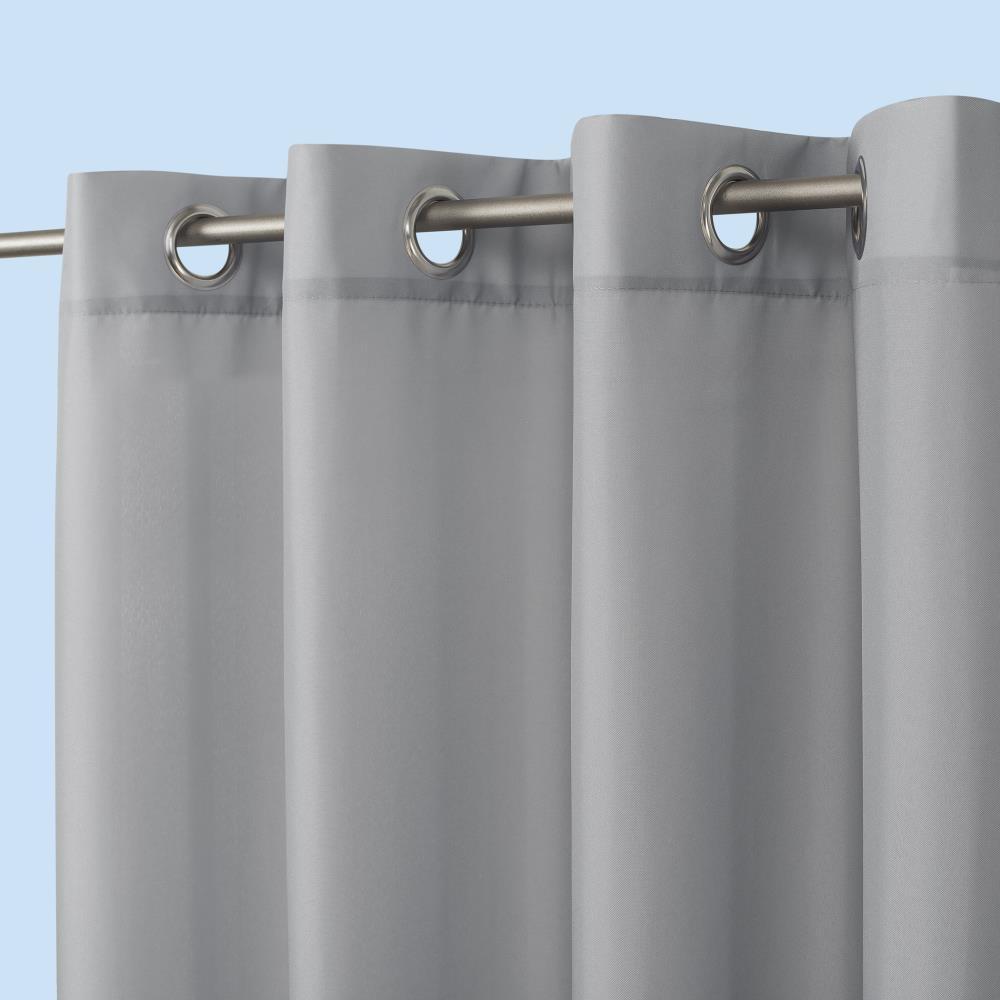 Sun Zero Sailor Indoor/Outdoor UV Protectant Room Darkening Grommet Curtain Panel, 54"x84", Gray