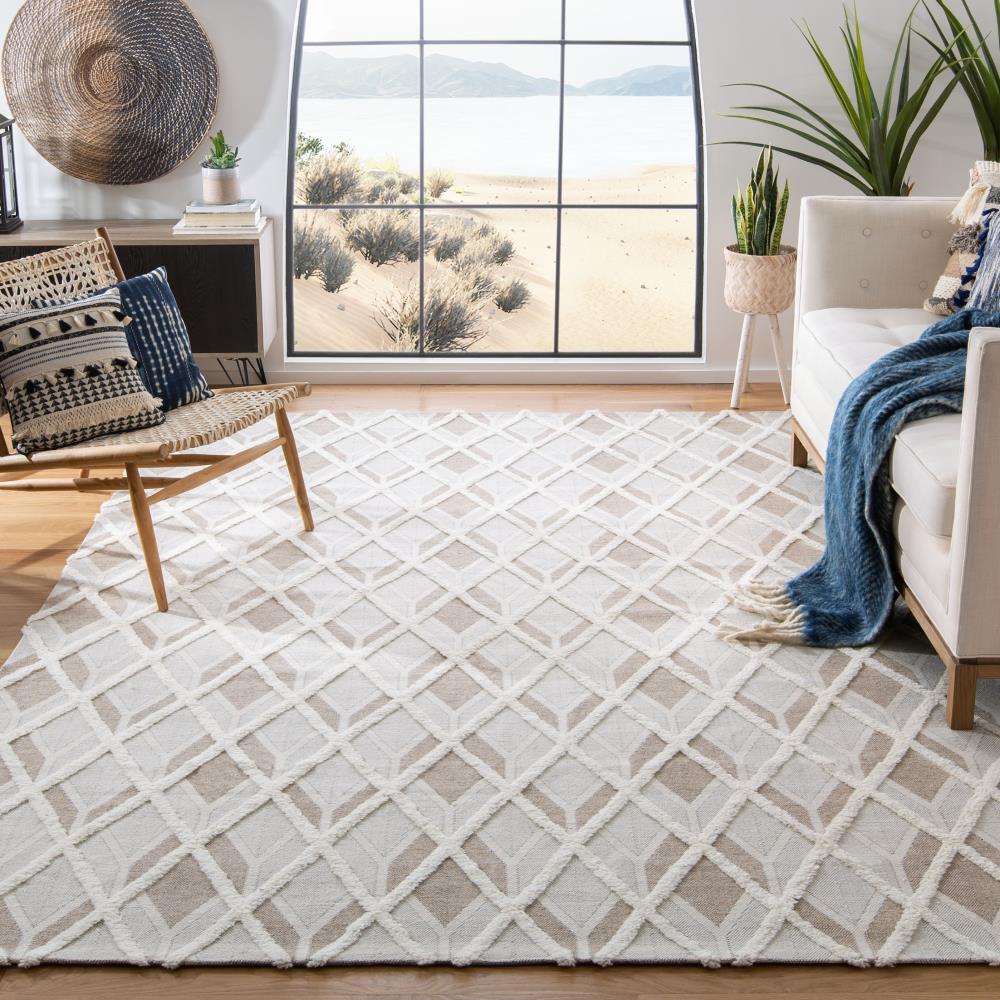 Marbella MRB602 Handmade Indoor Area Rug - Beige/Ivory - 5'x8' - Safavieh