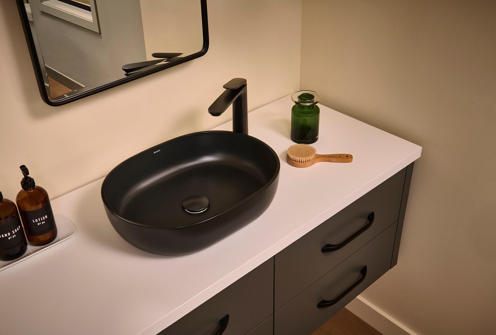 Ruvati 19-inch epiStone Solid Surface Modern Bathroom Vessel Sink