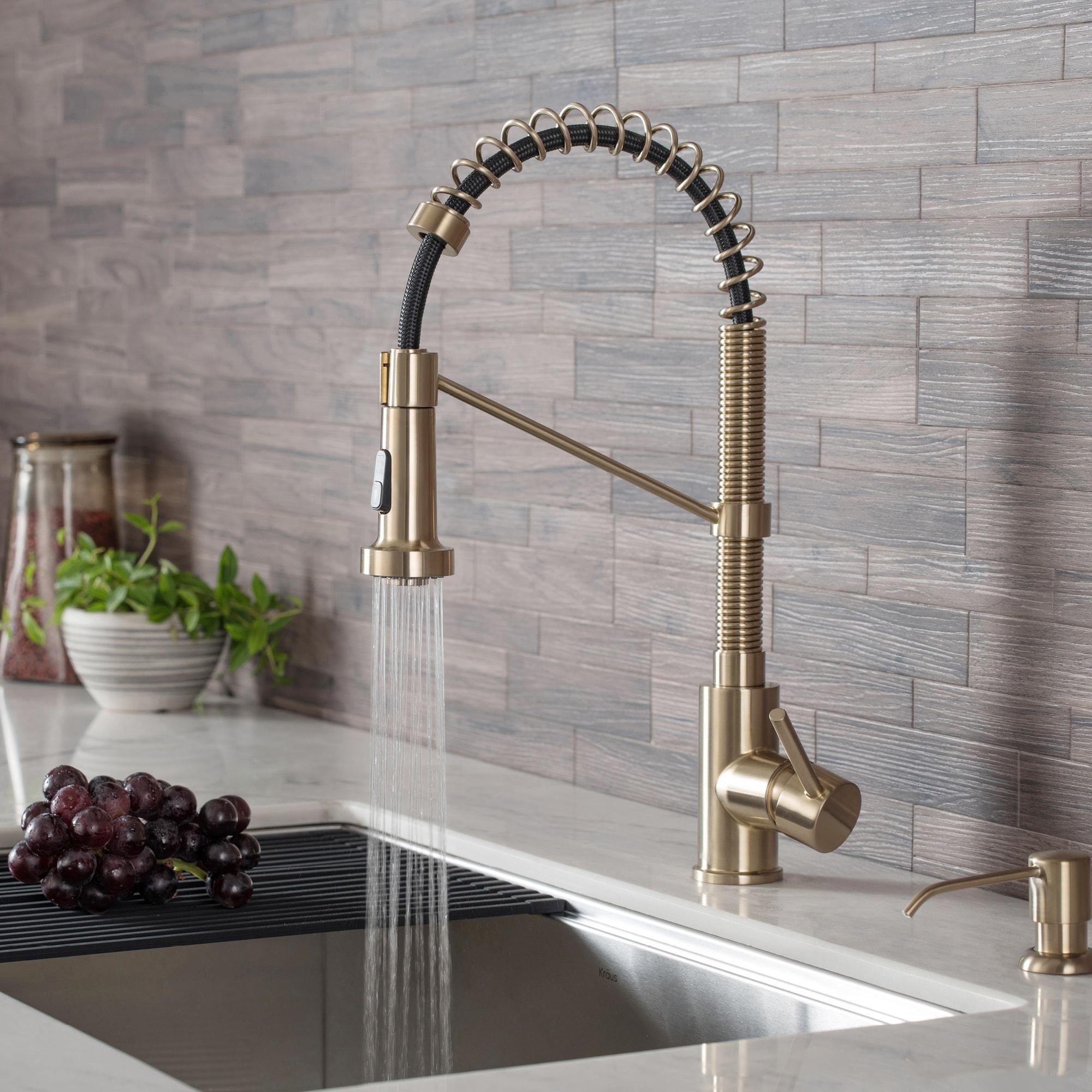 KRAUS Bolden Commercial Style 2-Function Single Handle Pull Down Kitchen Faucet