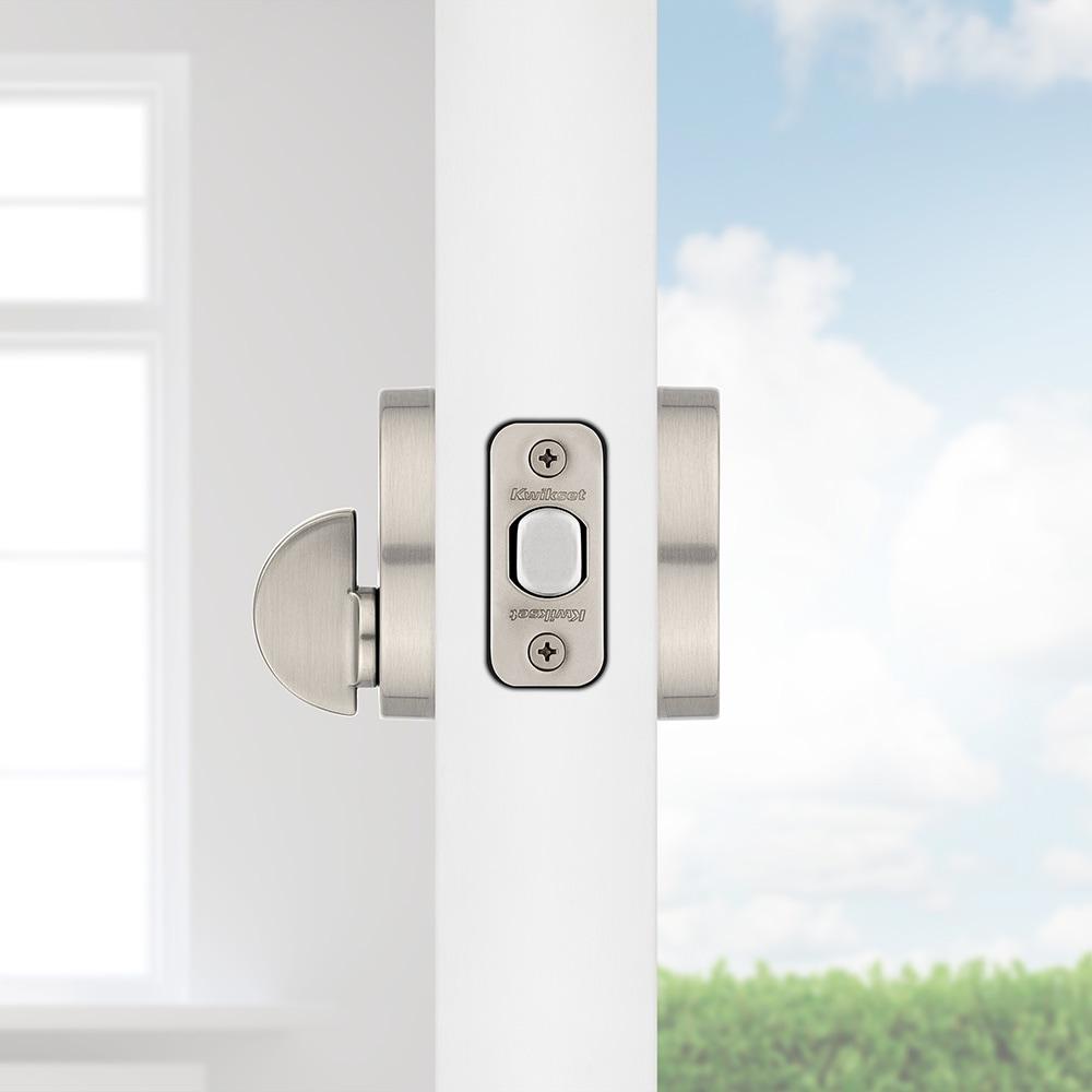 258 Uptown Round Keyed One Side Low Profile Deadbolt featuring SmartKey Security™ in Satin Nickel