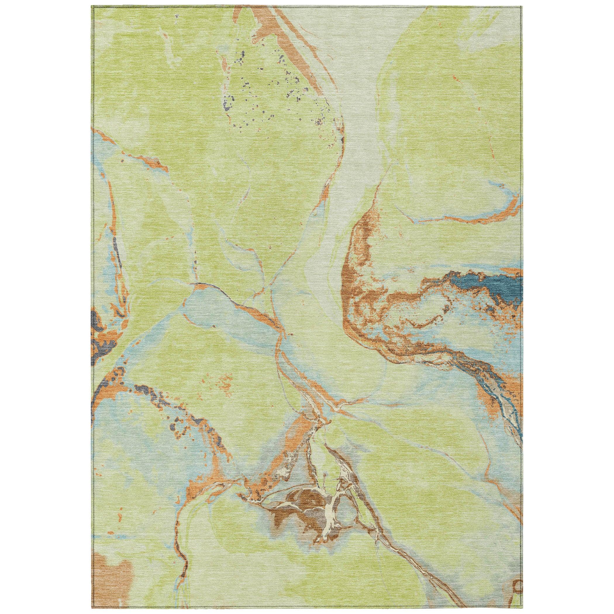 Machine Washable Indoor/Outdoor Chayden ACN1005 Aloe Rug