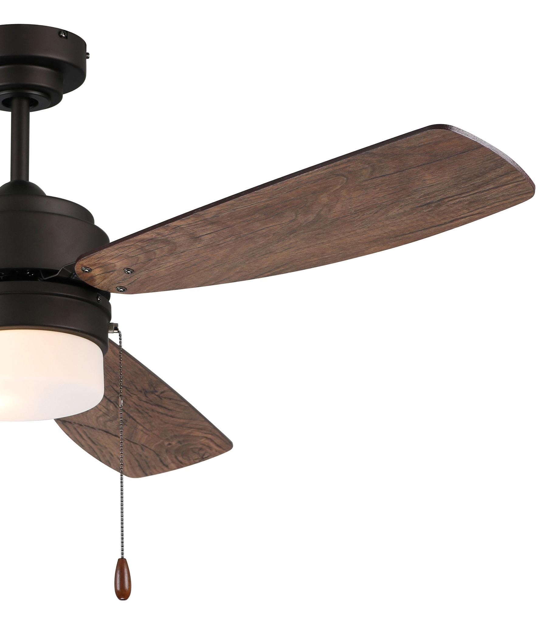 Litex - Ausmus - 3 Blade Ceiling Fan with Light Kit-15.75 Inches Tall and 52