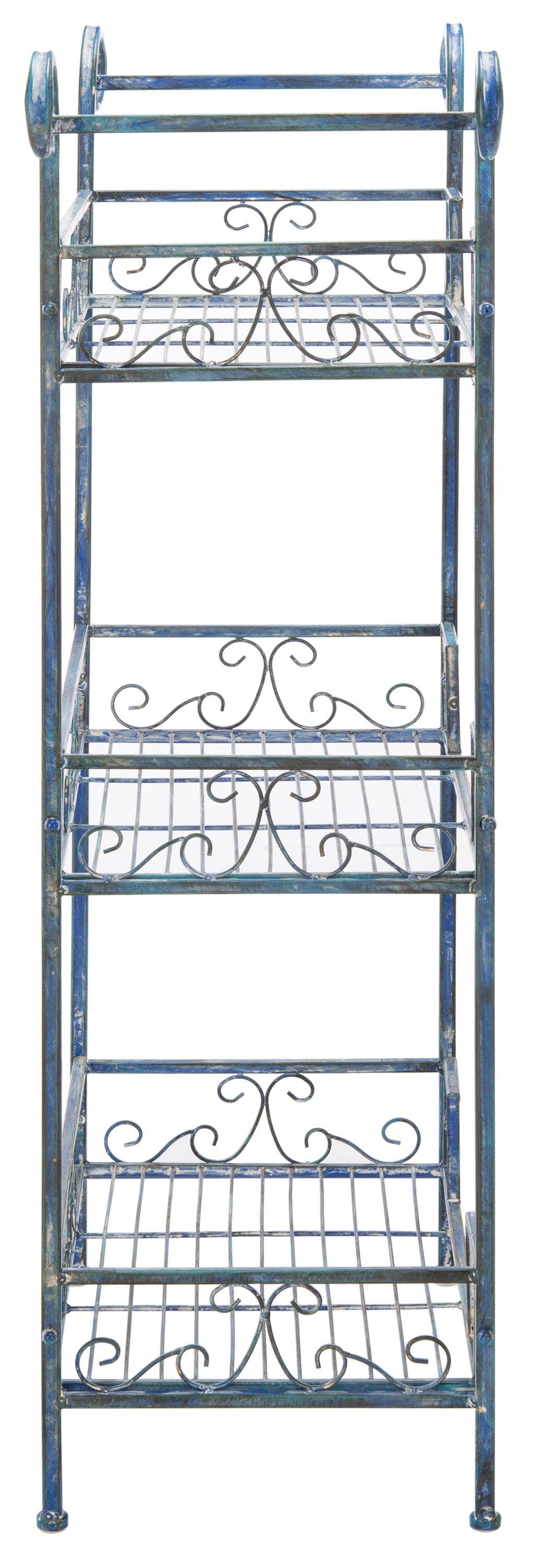 Noreen 3 Tier Indoor and Outdoor Shelf - Antique Blue - Safavieh