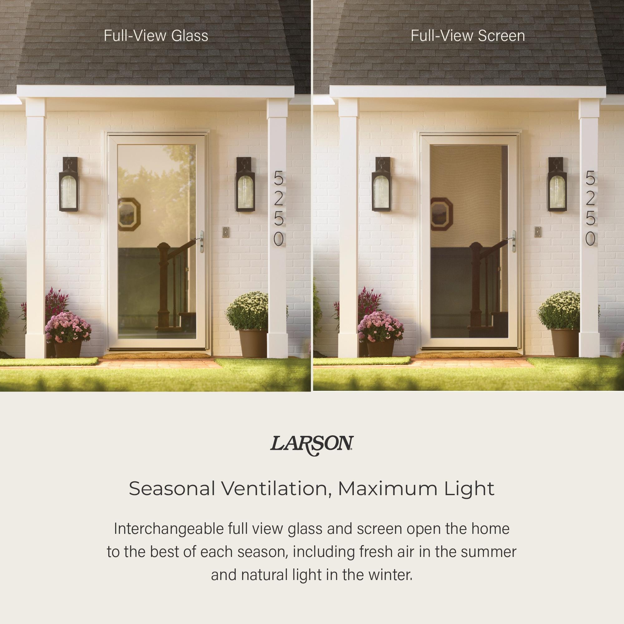LARSON 50 Series Fullview Storm Door with Brushed Nickel Handle