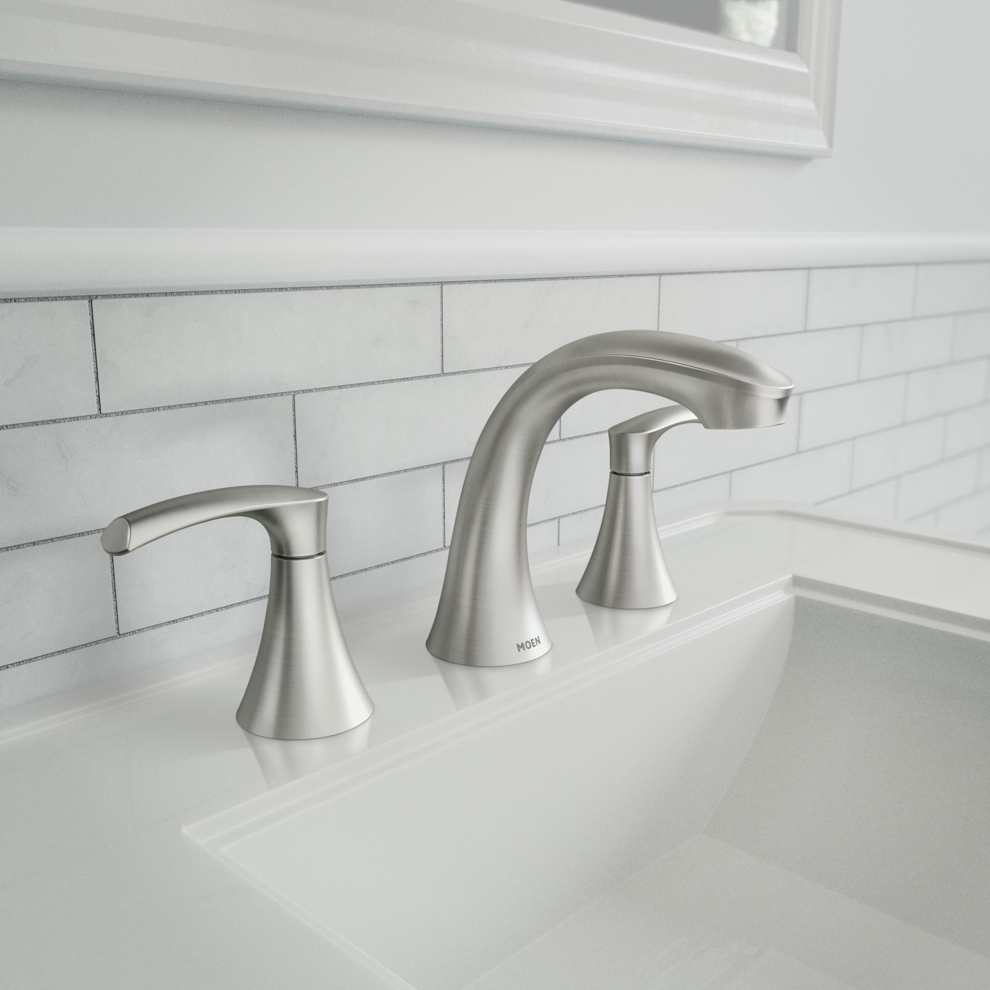 Graeden Transitional Brushed Nickel 2-Handle High-Arc Bathroom Faucet