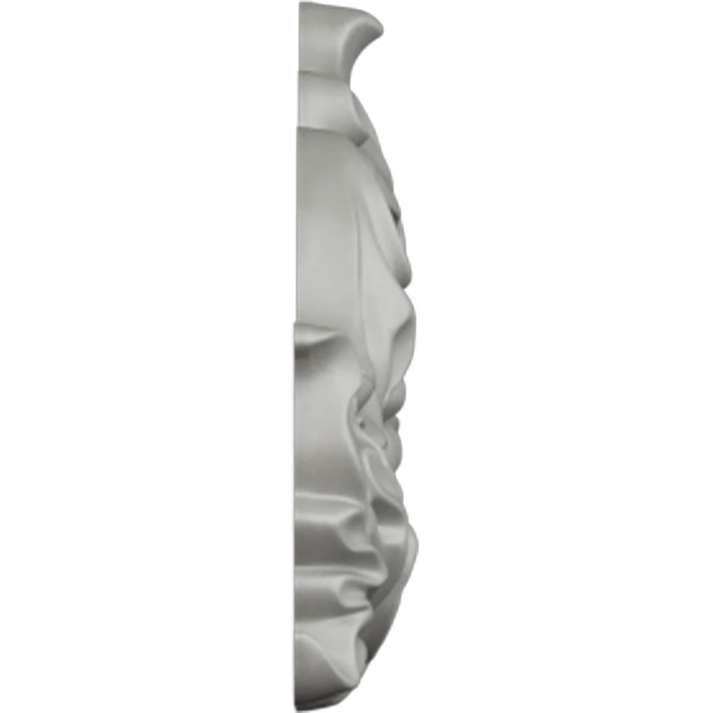 Ekena Millwork 19 1/4"W x 5 3/8"H x 7/8"P Small Grape and Leaf Center with Scrolls Onlay