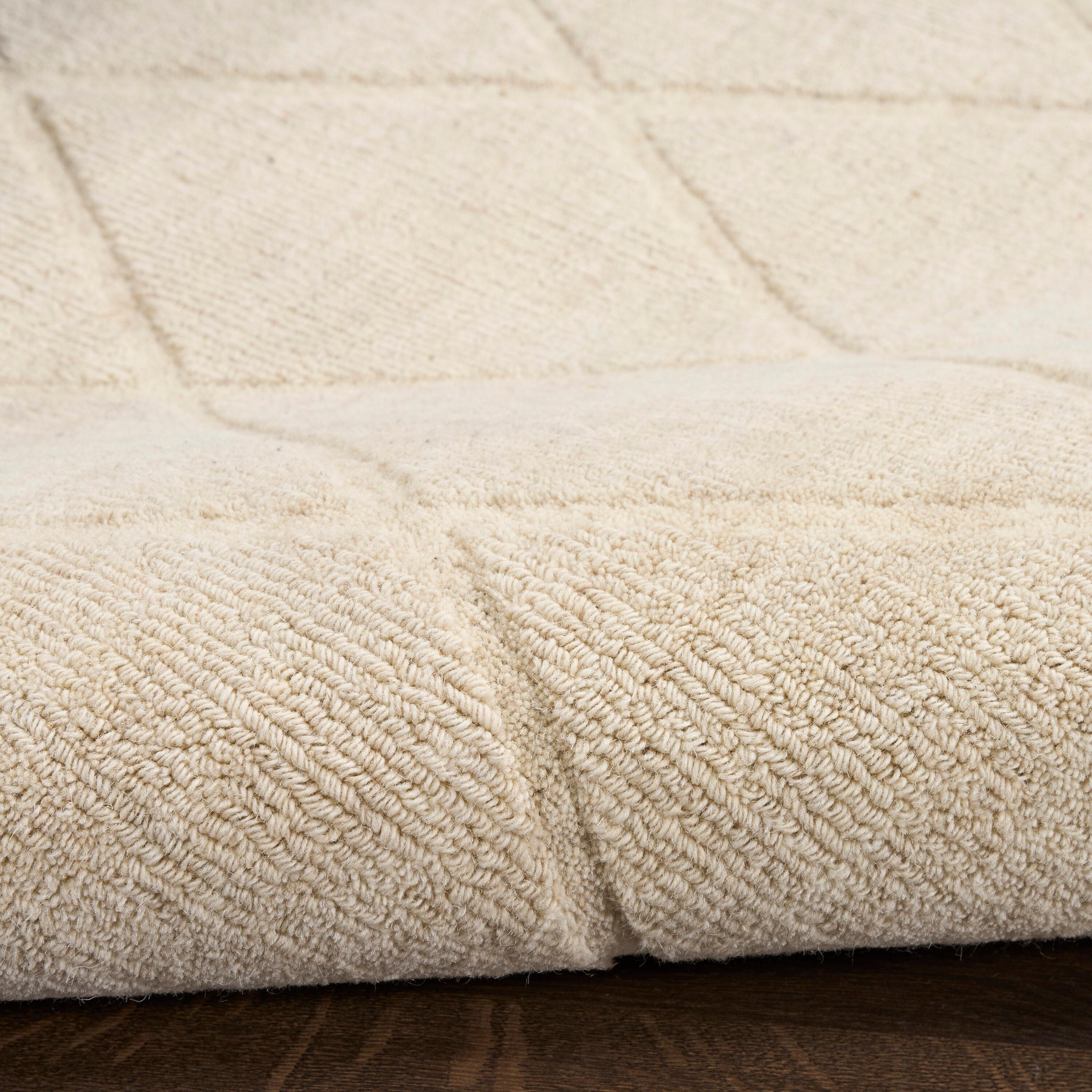 Nourison Wool Haven Ivory Modern Wool Indoor Rug