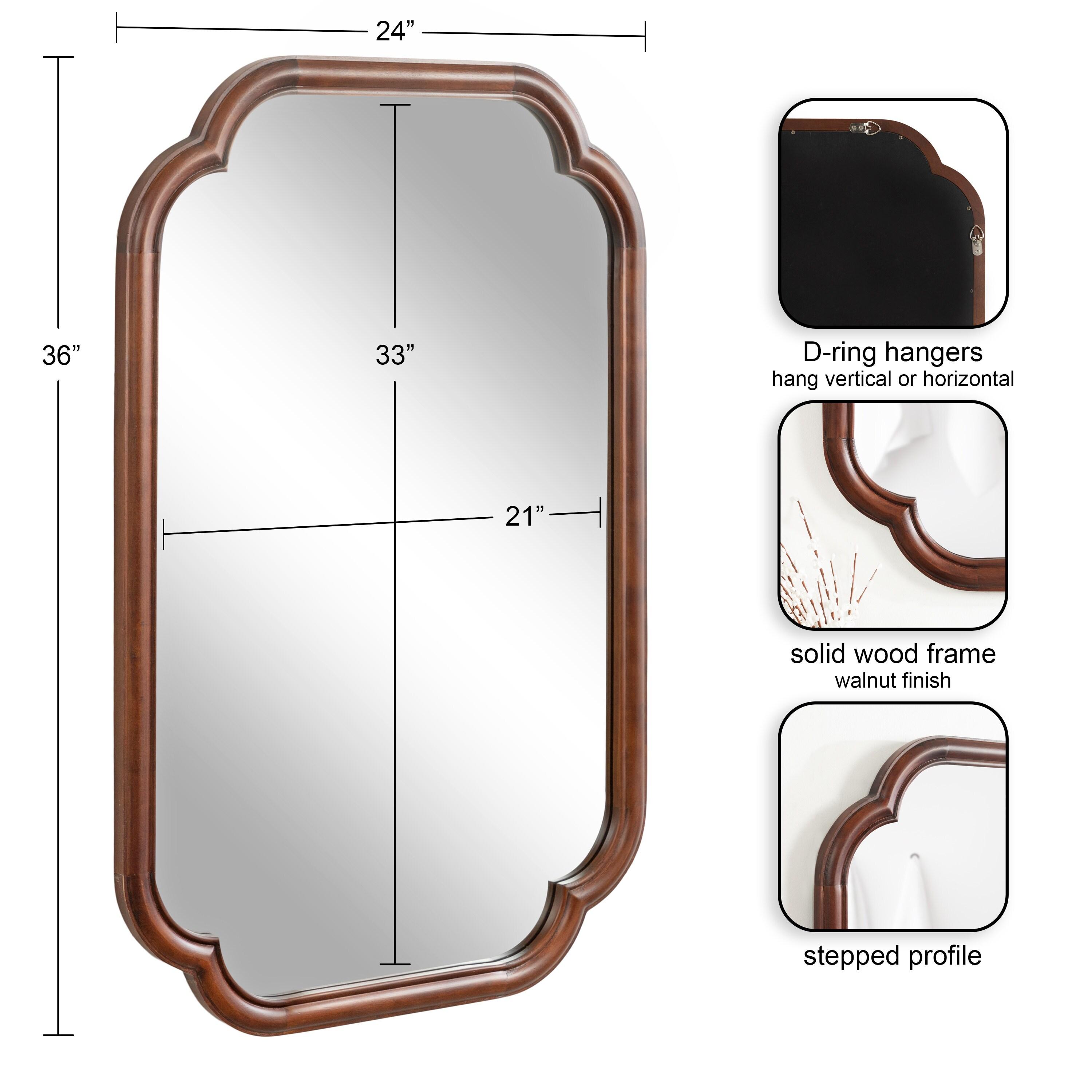 Brandis Wooden Bathroom Wall Mirror