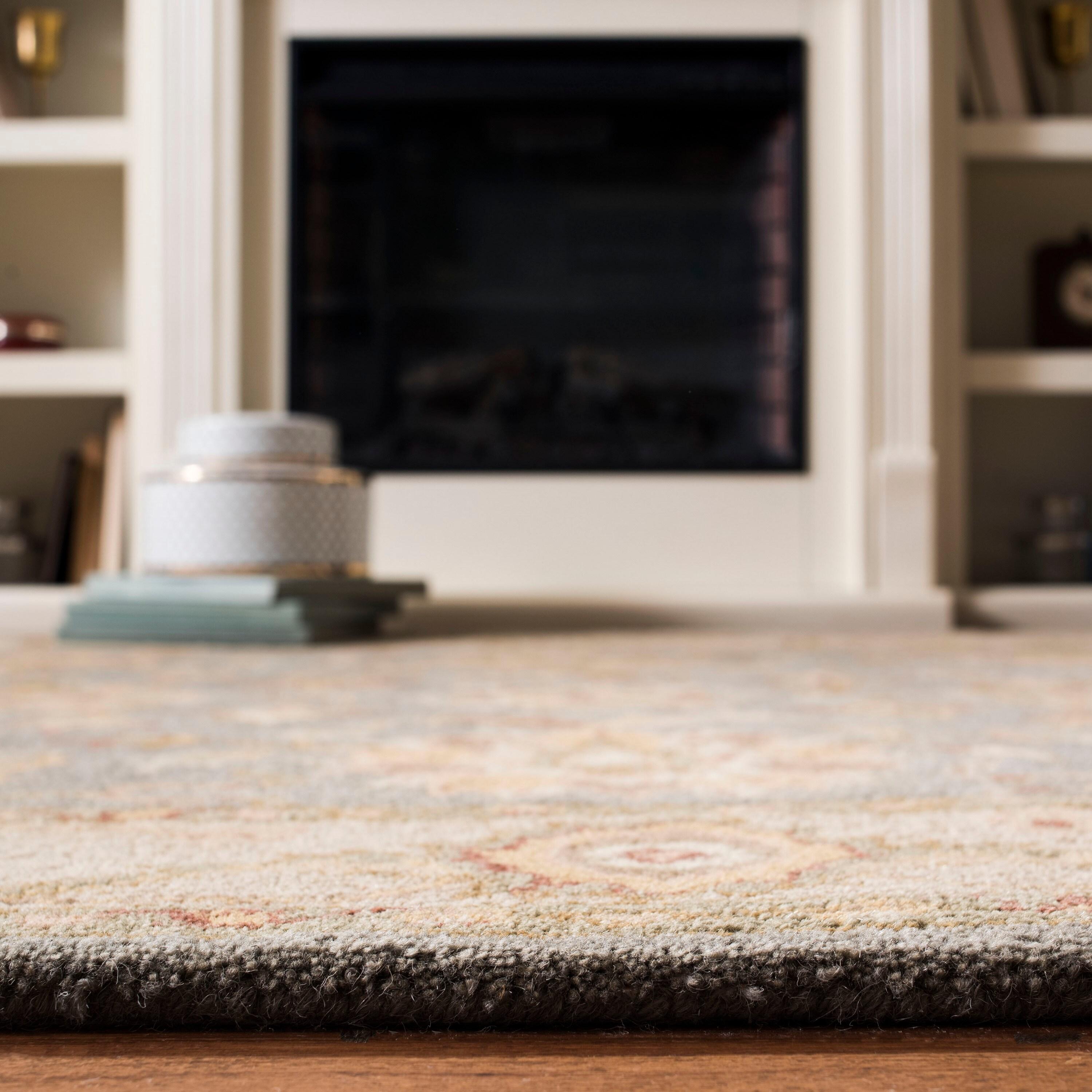 Antiquity Blue and Beige Handmade Wool Area Rug 11' x 17'