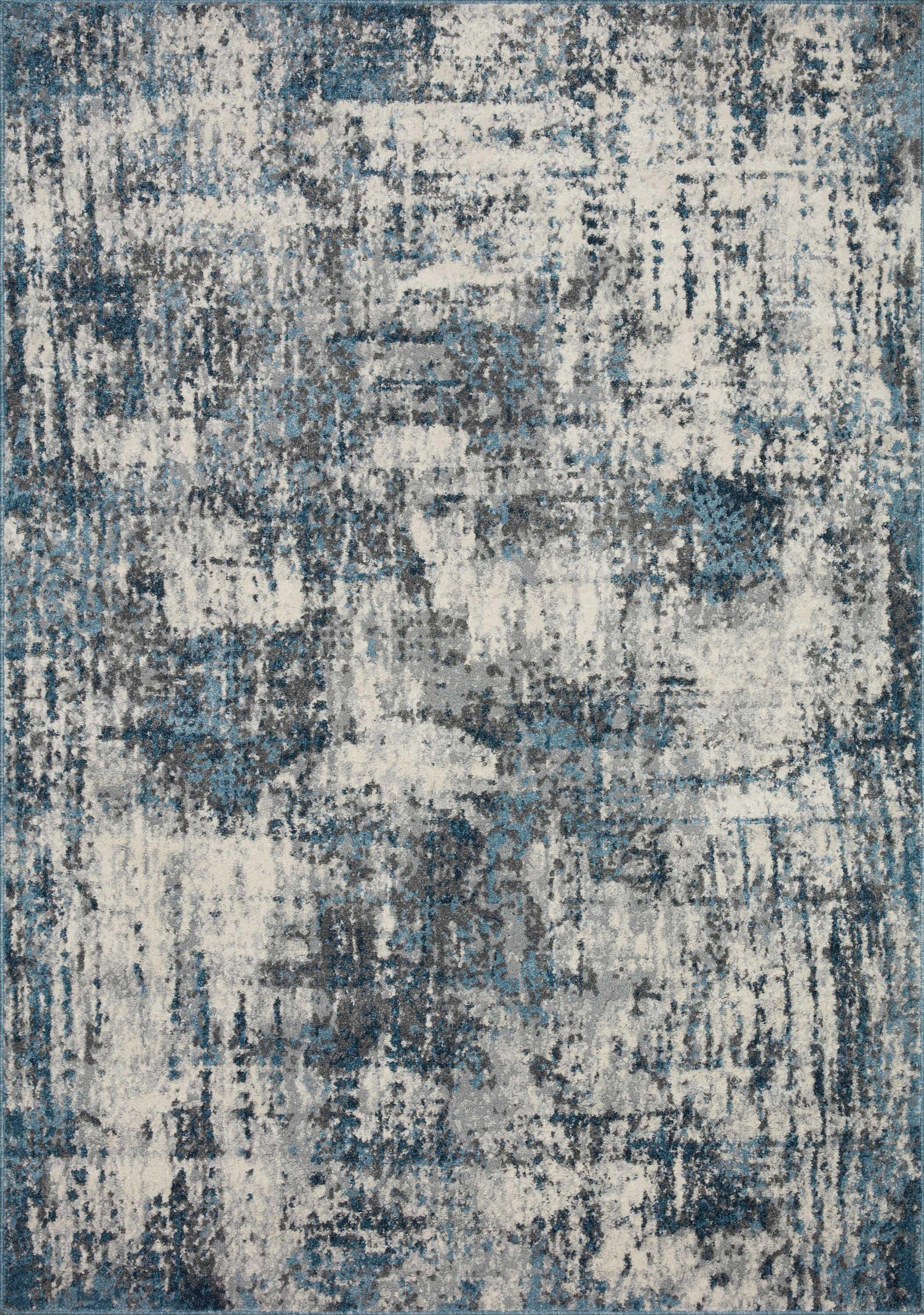 Loloi II Austen AUS-01 Abstract Natural / Ocean Area Rug 5'-3" x 7'-7"